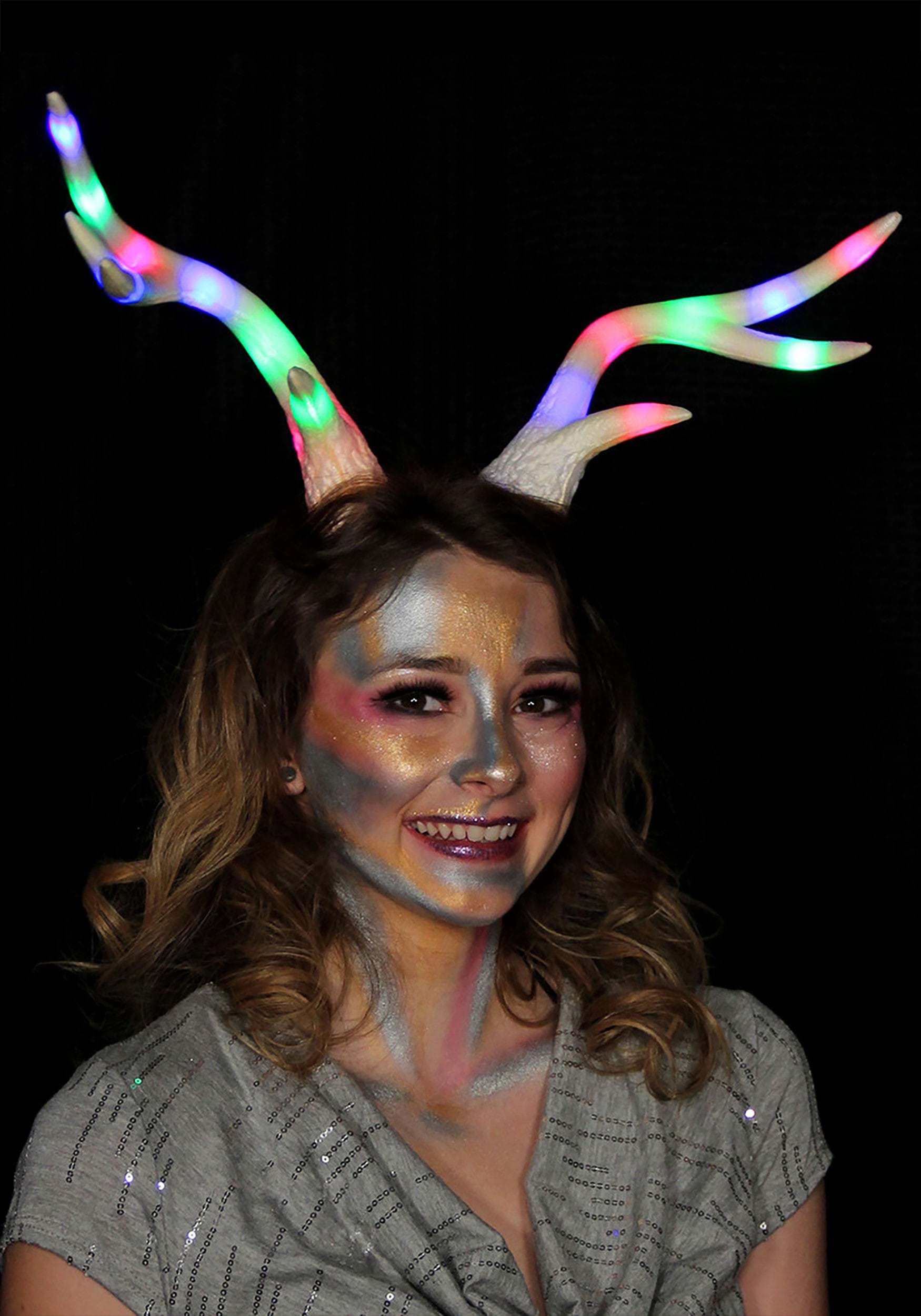 Light-Up Multicolor LumenHorns Costume Deer Antlers