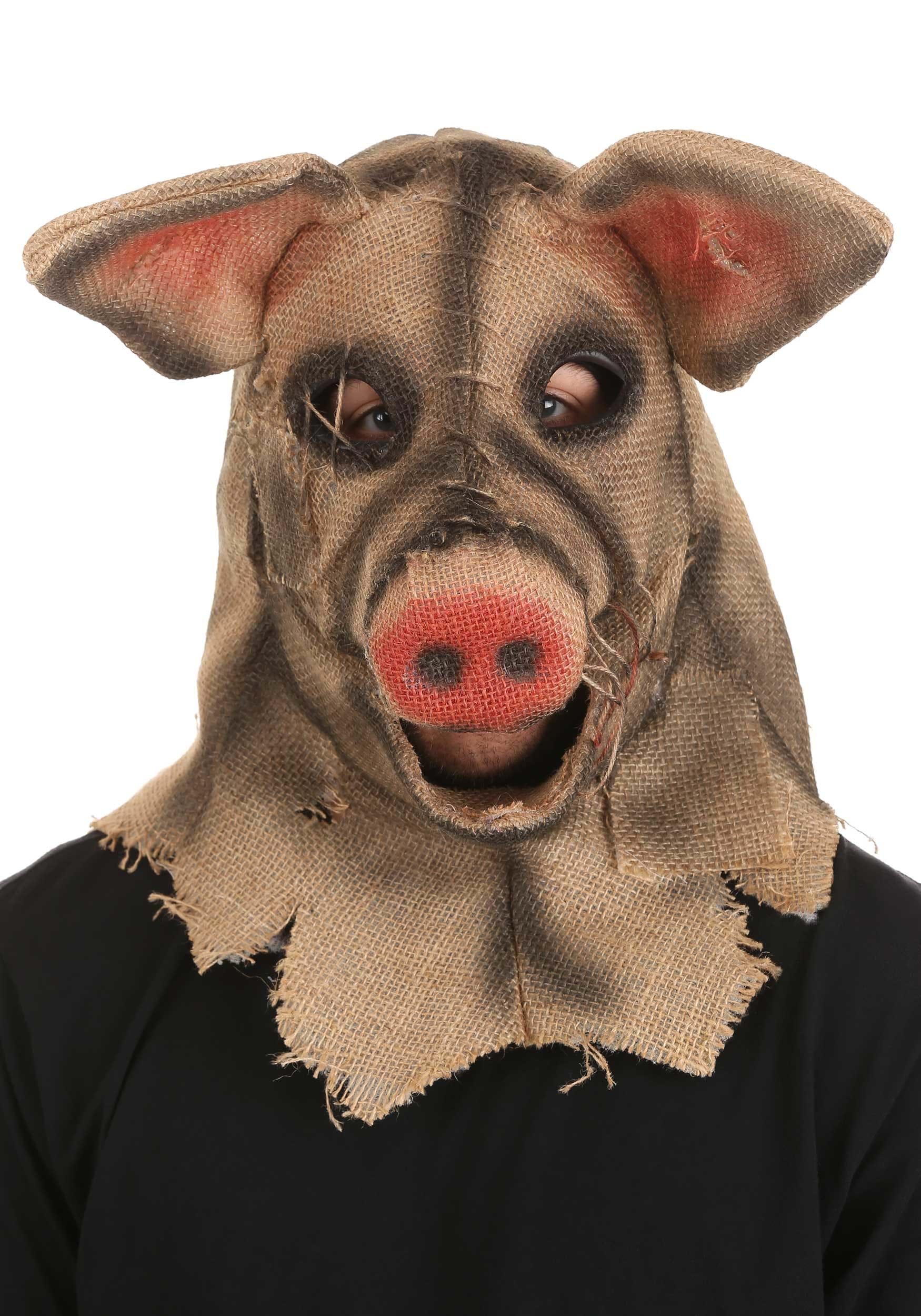 Pig Scarecrow Mouth Mover Mask for Adults