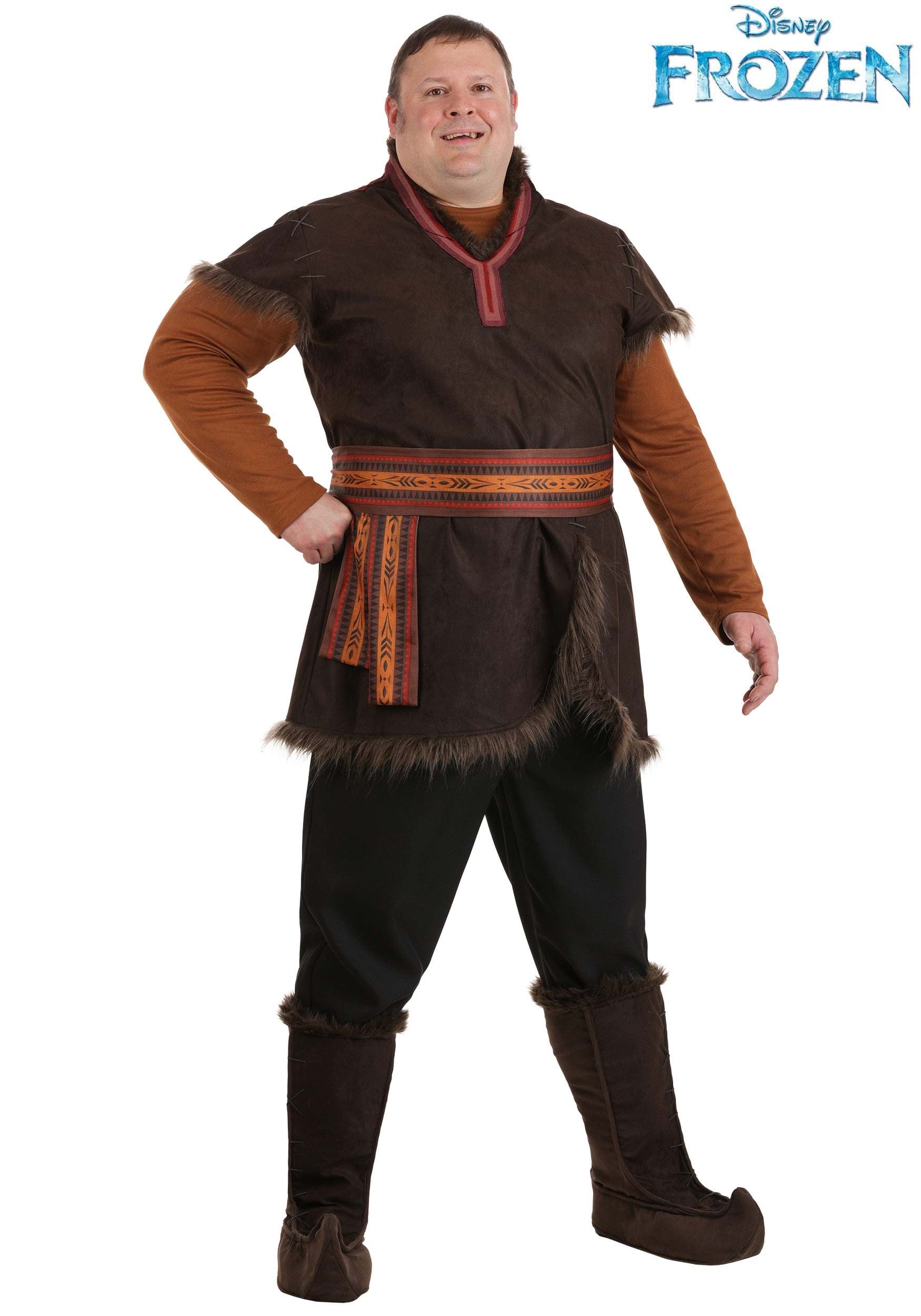 Men's Plus Size Disney Frozen Kristoff Costume 1 Men's Plus Size Disney Frozen Kristoff Costume