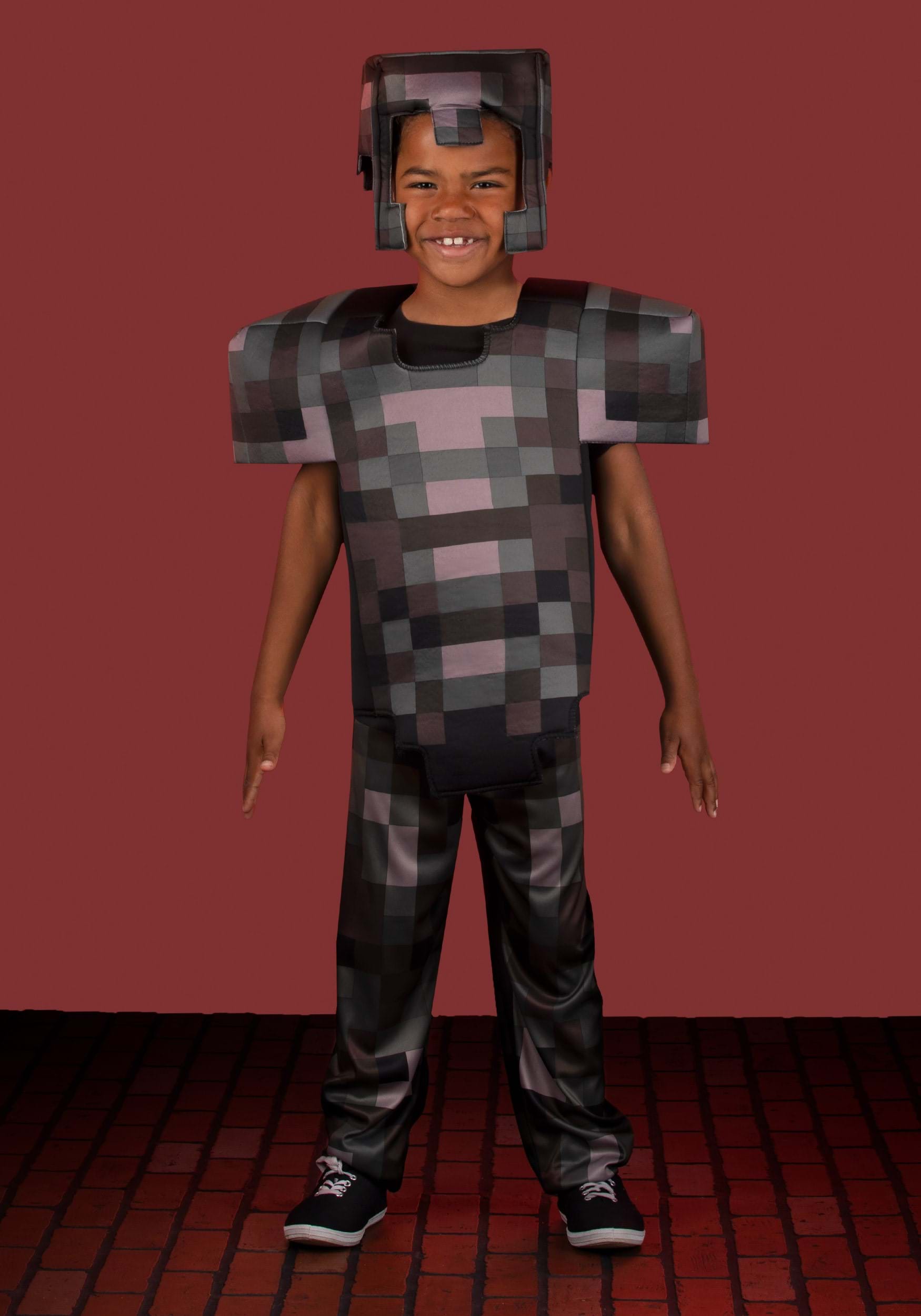 Minecraft Netherite Kid's Armor Deluxe Costume