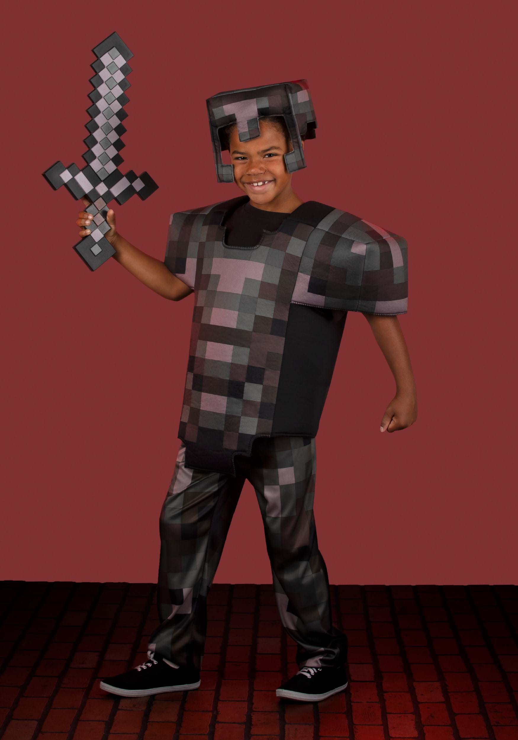 Minecraft Netherite Kid's Armor Deluxe Costume