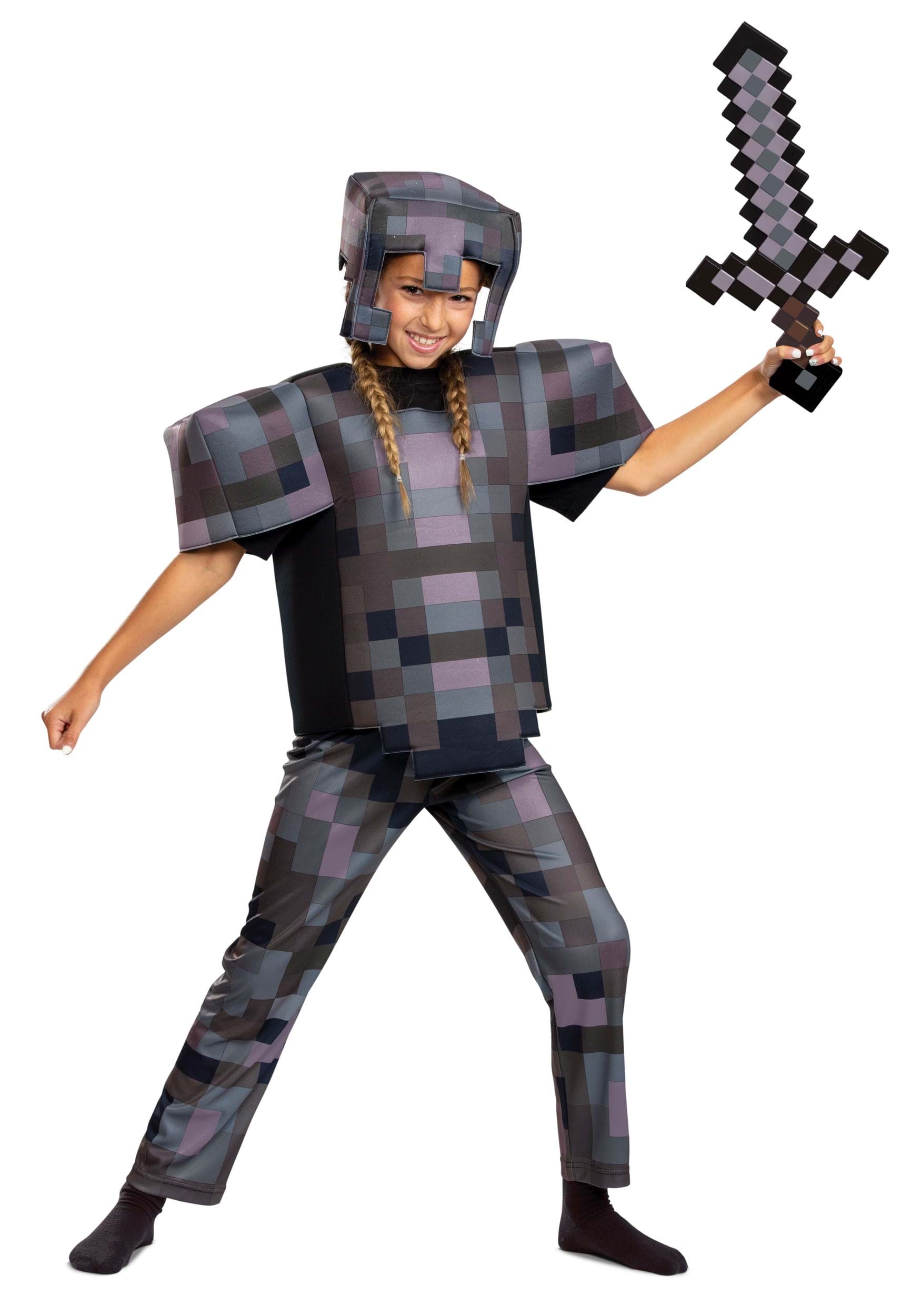 Minecraft Netherite Kid's Armor Deluxe Costume
