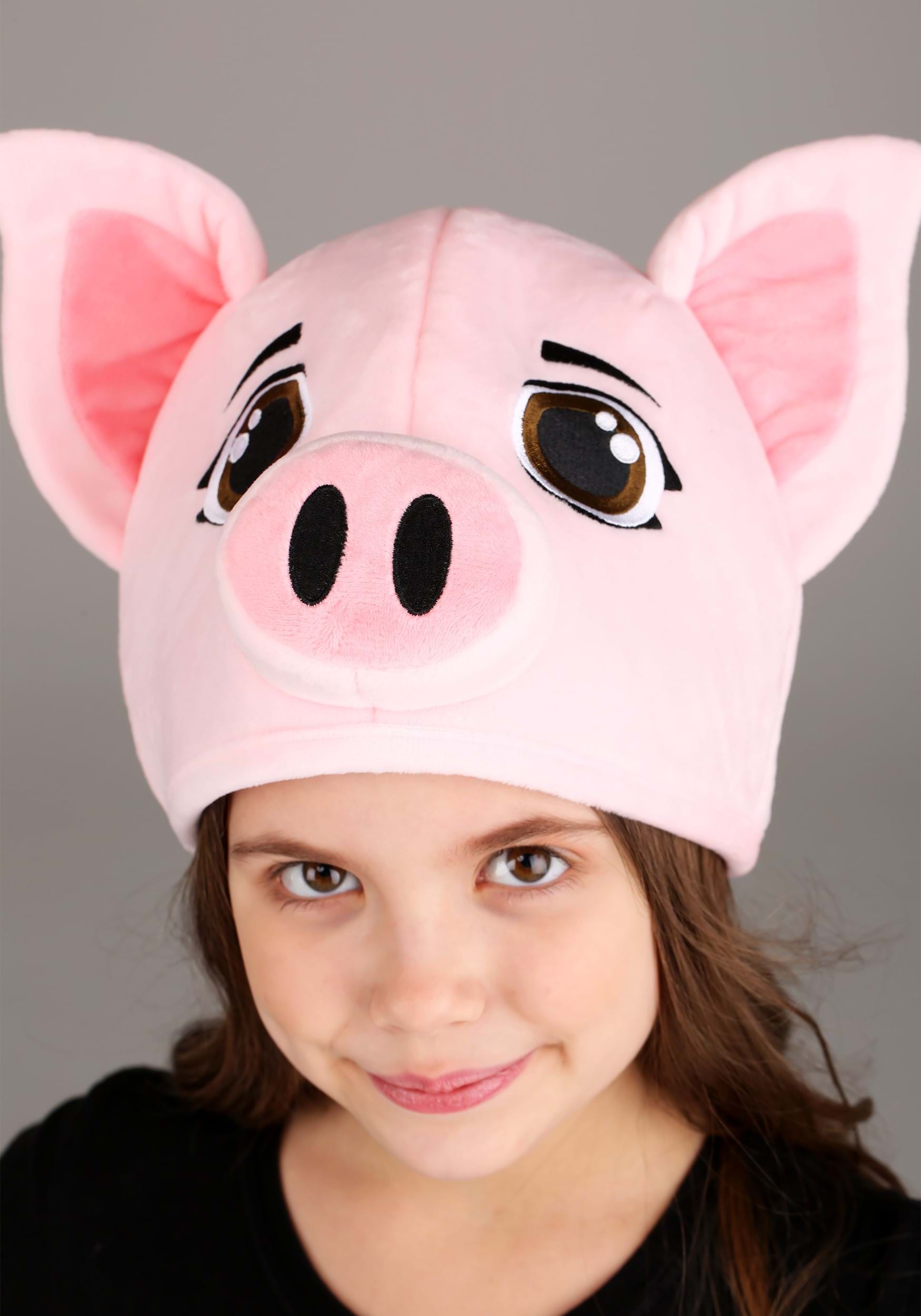 Pink Pig Plush Costume Hat