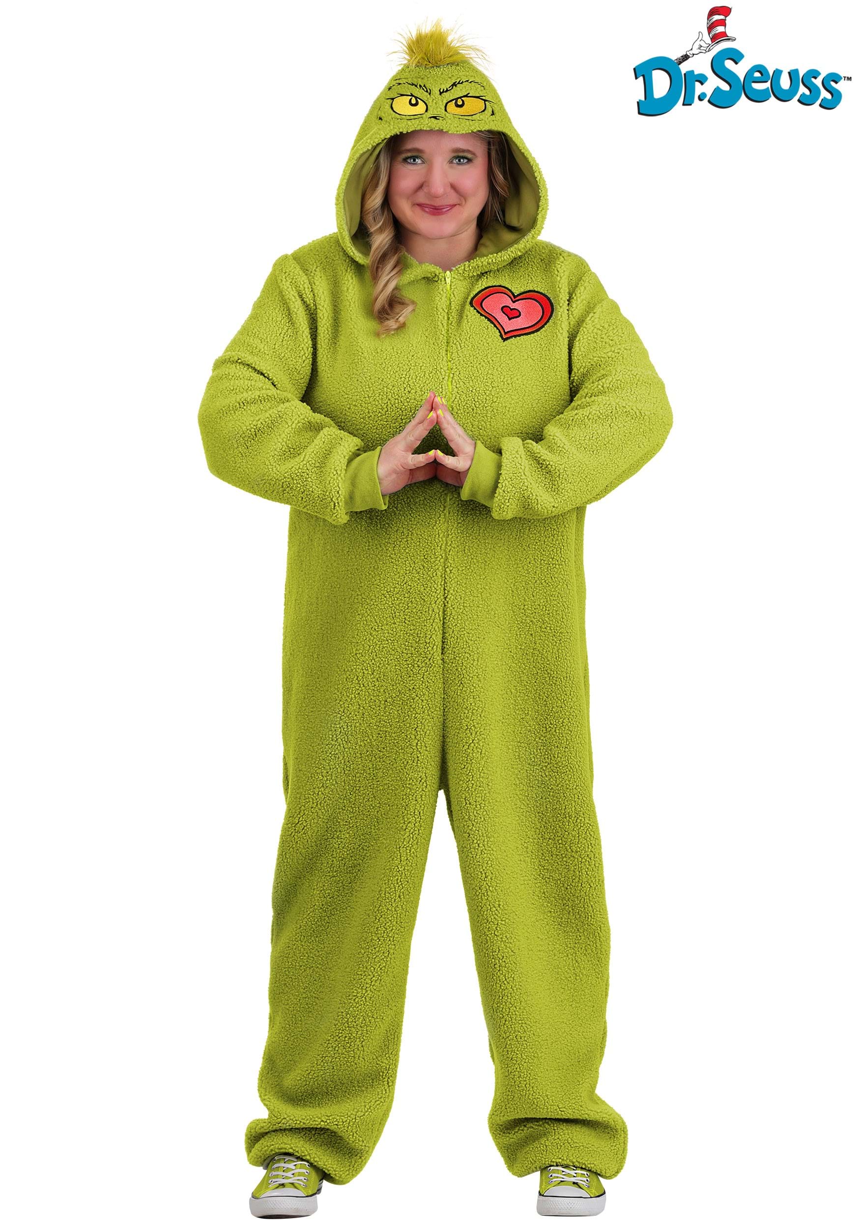 Adult Plus Size Grinch Costume Onesie