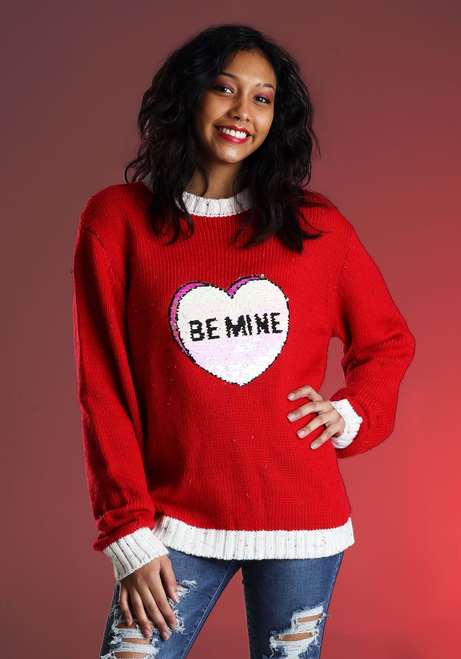 Valentine's Day Be Mine Sweater for Adults