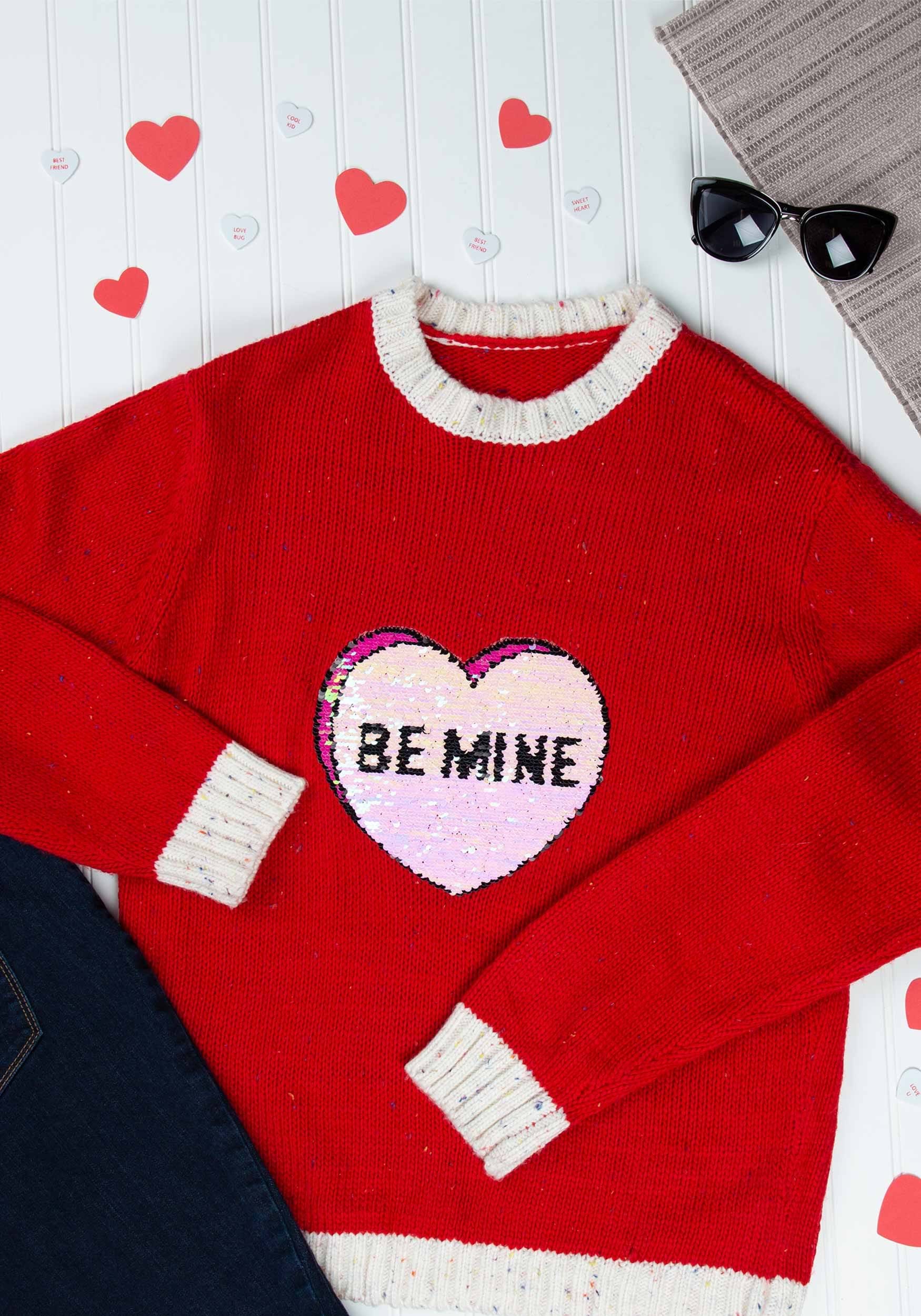 Valentine's Day Be Mine Sweater for Adults