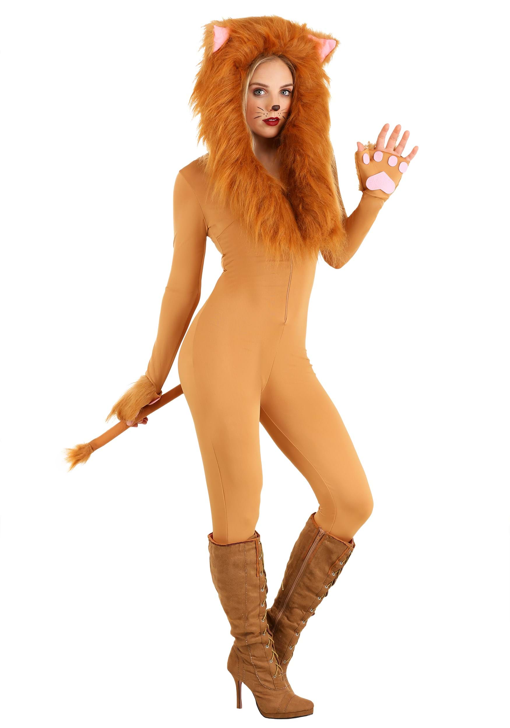 Hooded Lion Costume for Women