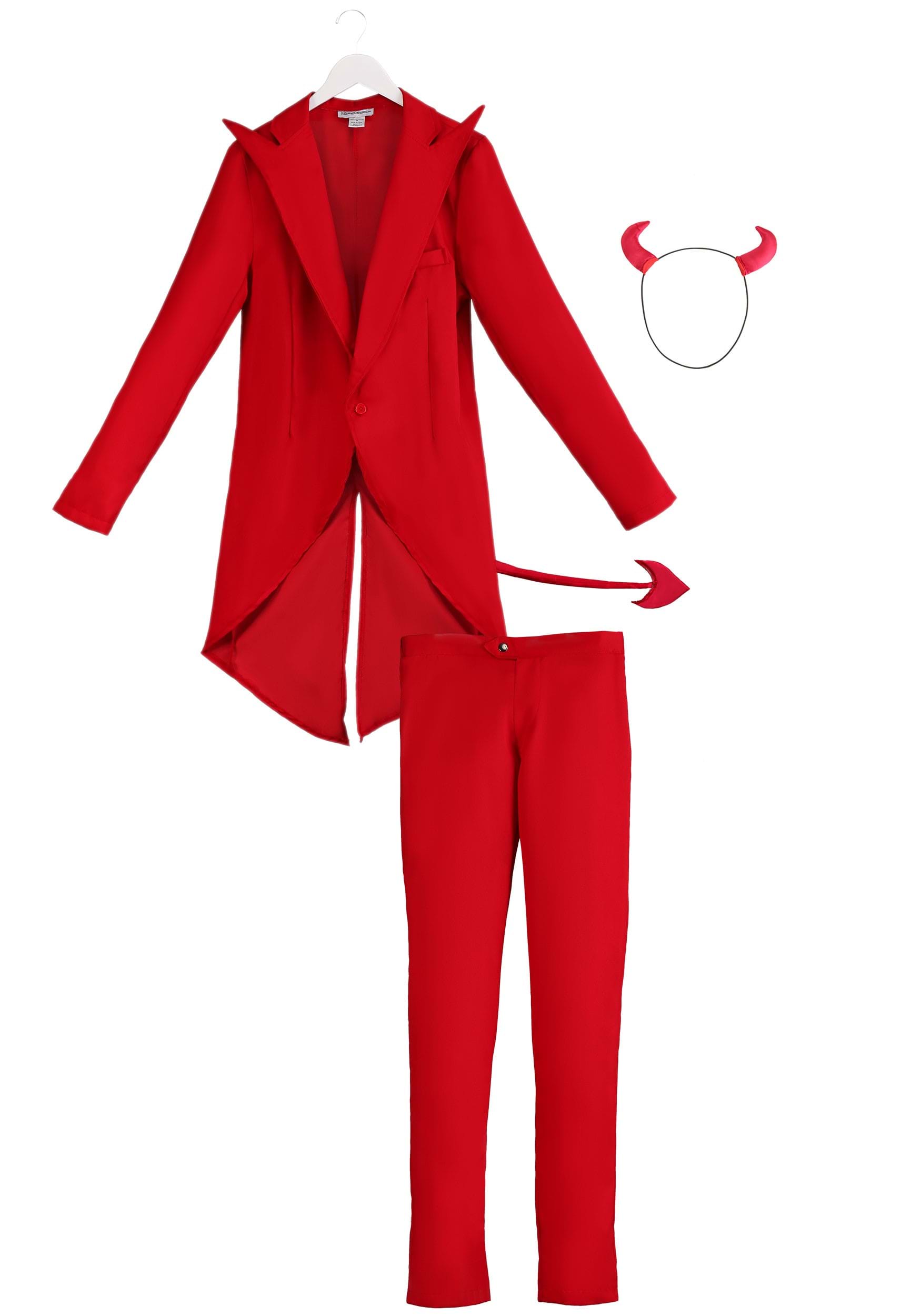 Men's Red Suit Devil Costume