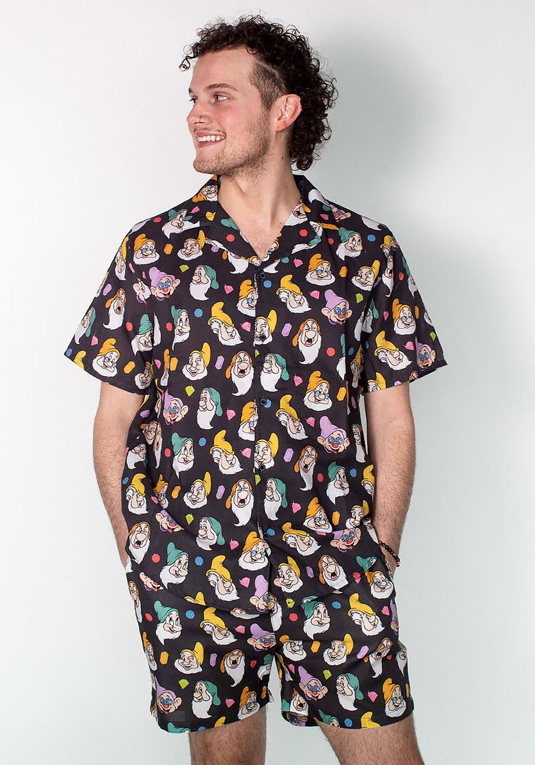 Cakeworthy Snow White 7 Dwarves Button Up Shirt for Adults 3 Cakeworthy Snow White 7 Dwarves Button Up Shirt for Adults