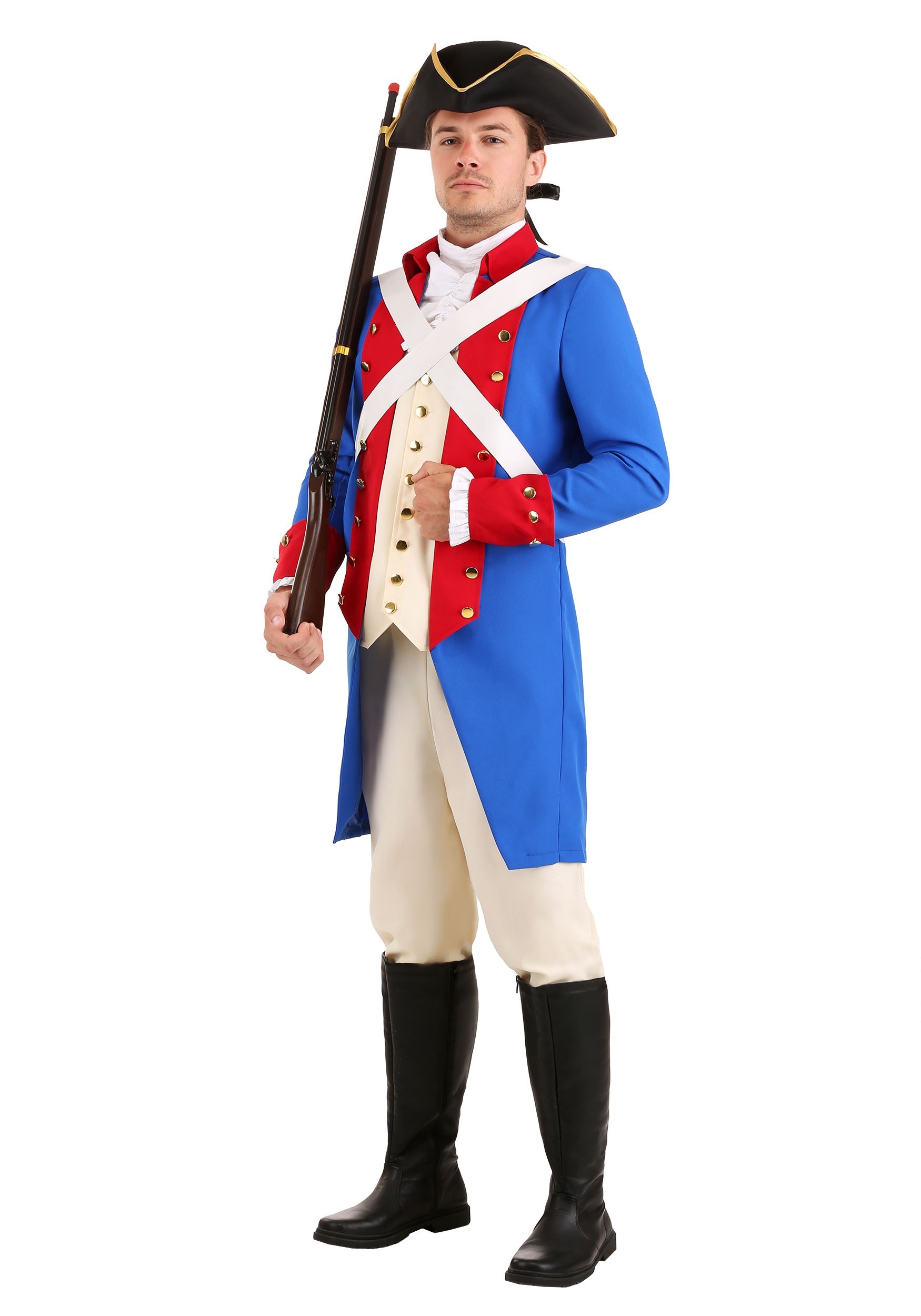 American Revolution Soldier Costume for Men