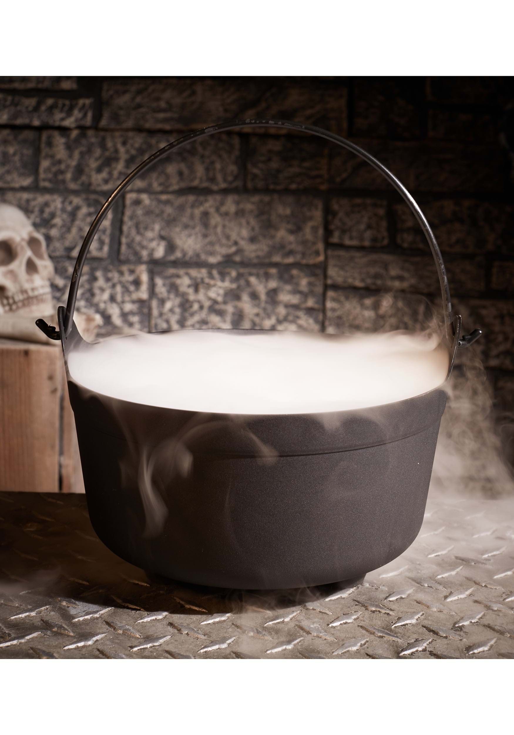 9-Inch Black Witch Cauldron Prop Decoration