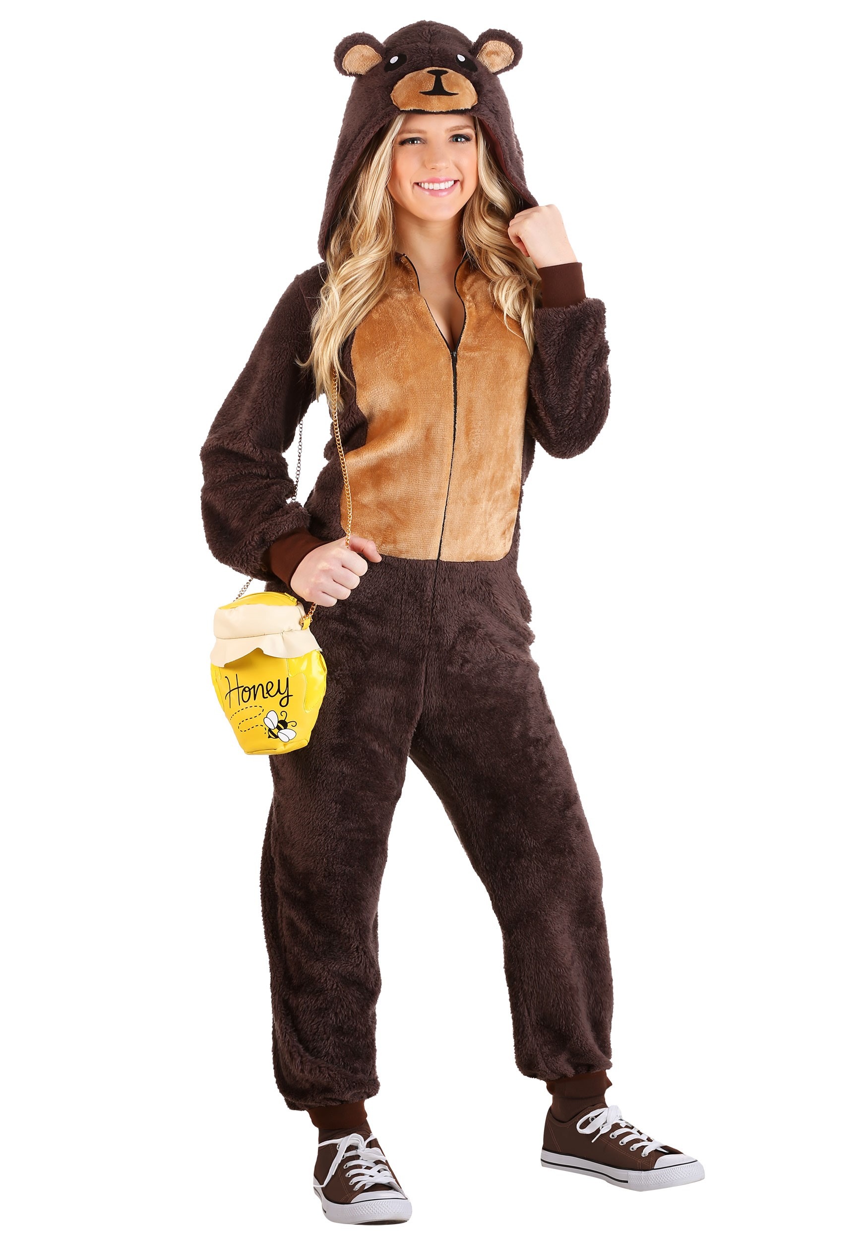 Brown Bear Costume Onesie for Adults