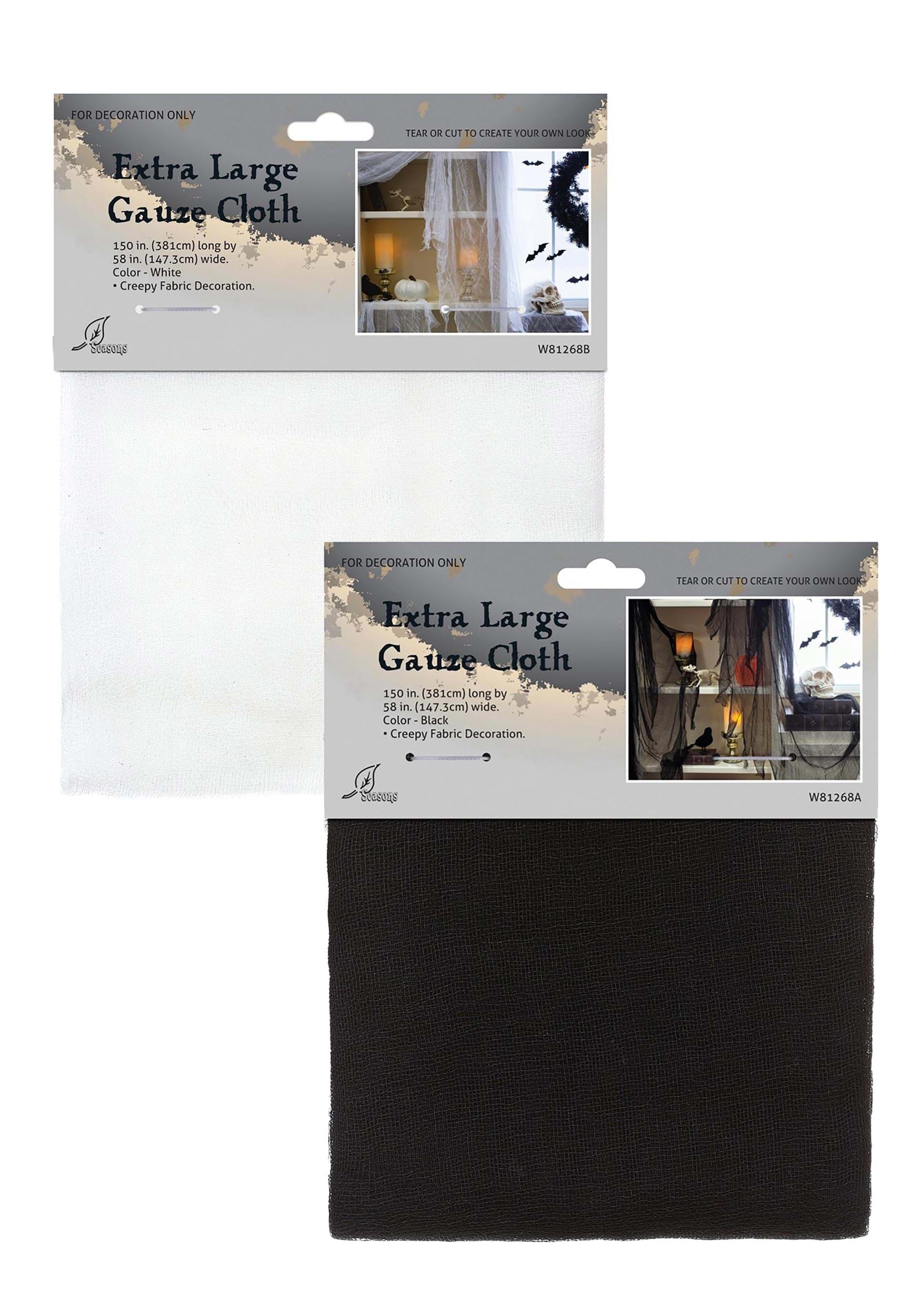 Extra Large Black and White Gauze Cloth Decoration Set