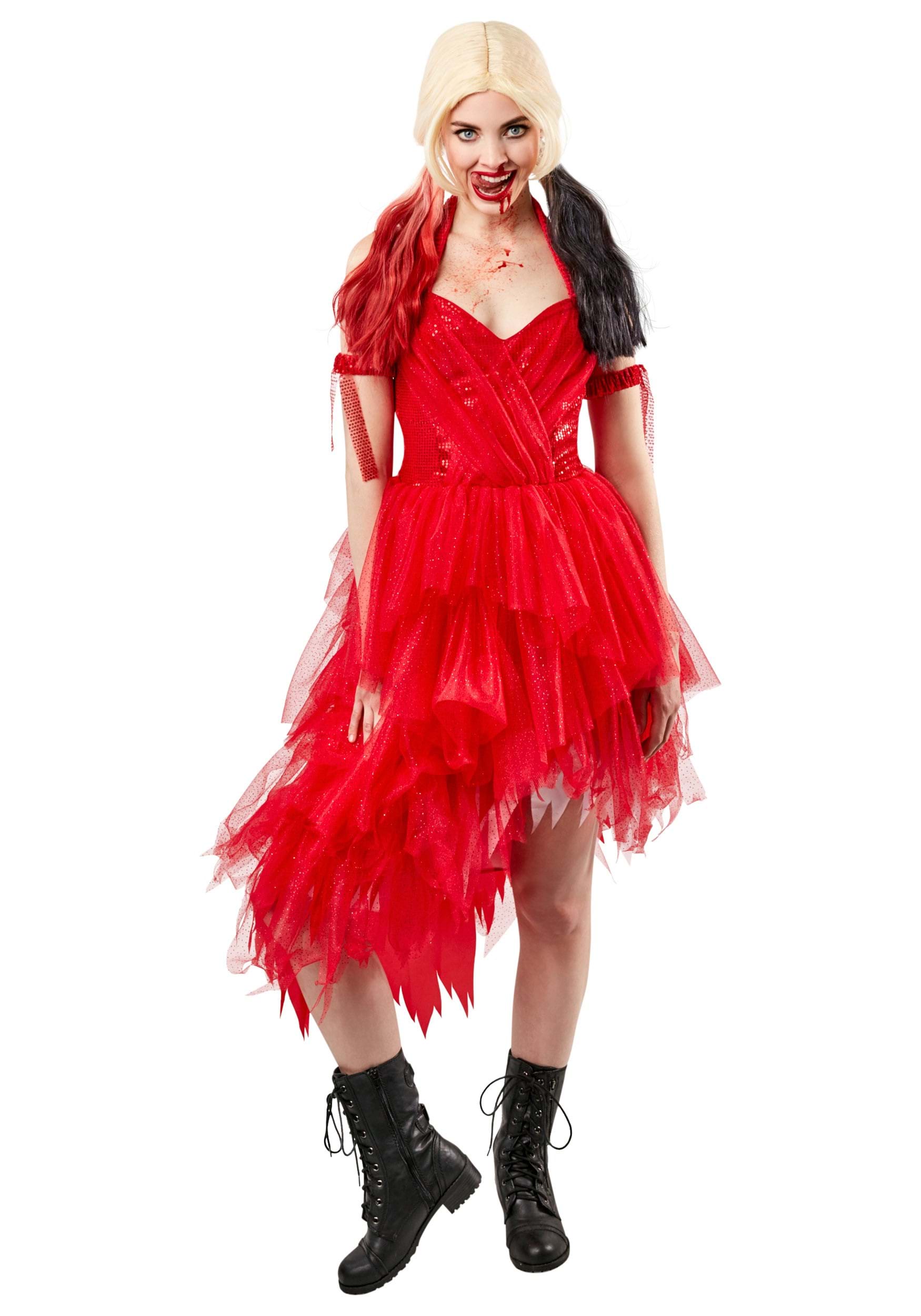 Suicide Squad 2 Red Dress Harley Quinn Costume