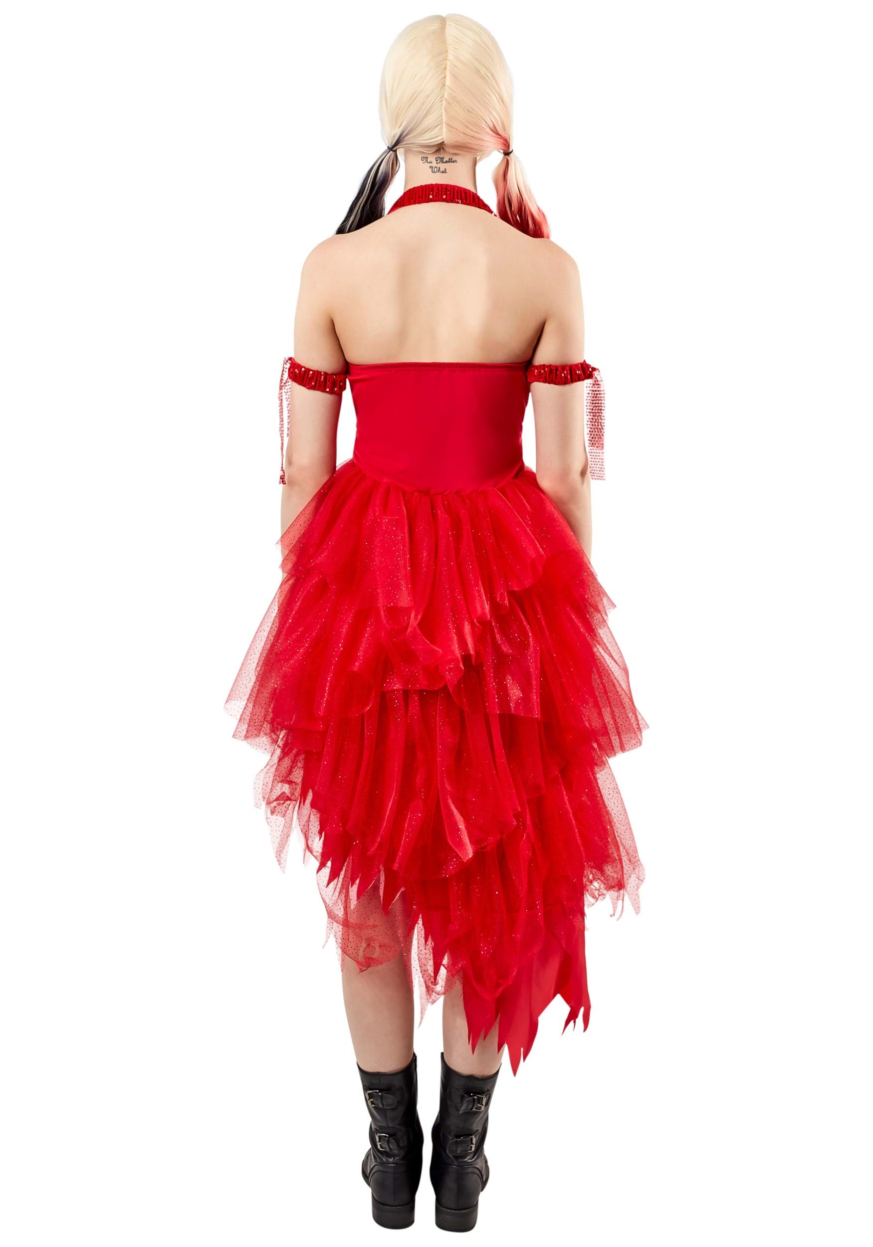 Suicide Squad 2 Red Dress Harley Quinn Costume