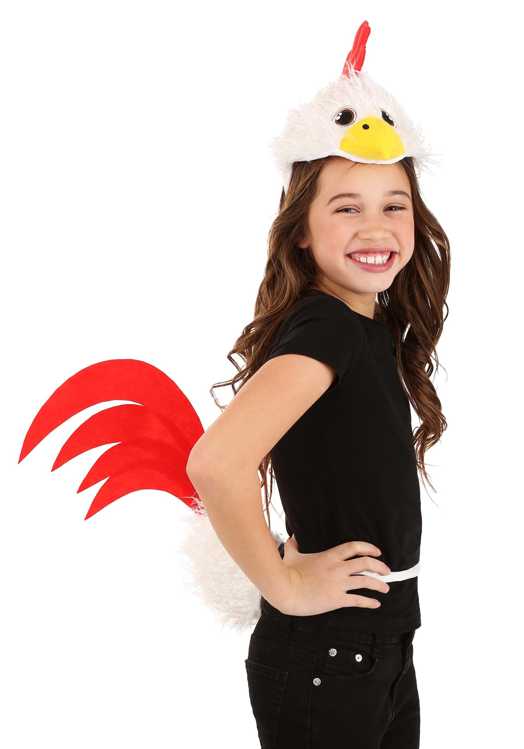 Chicken Soft Tail & Headband Costume Accessory Kit