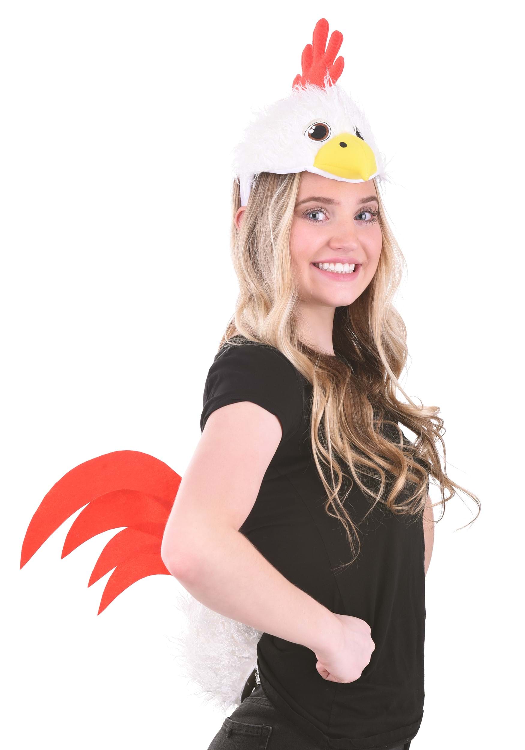 Chicken Soft Tail & Headband Costume Accessory Kit