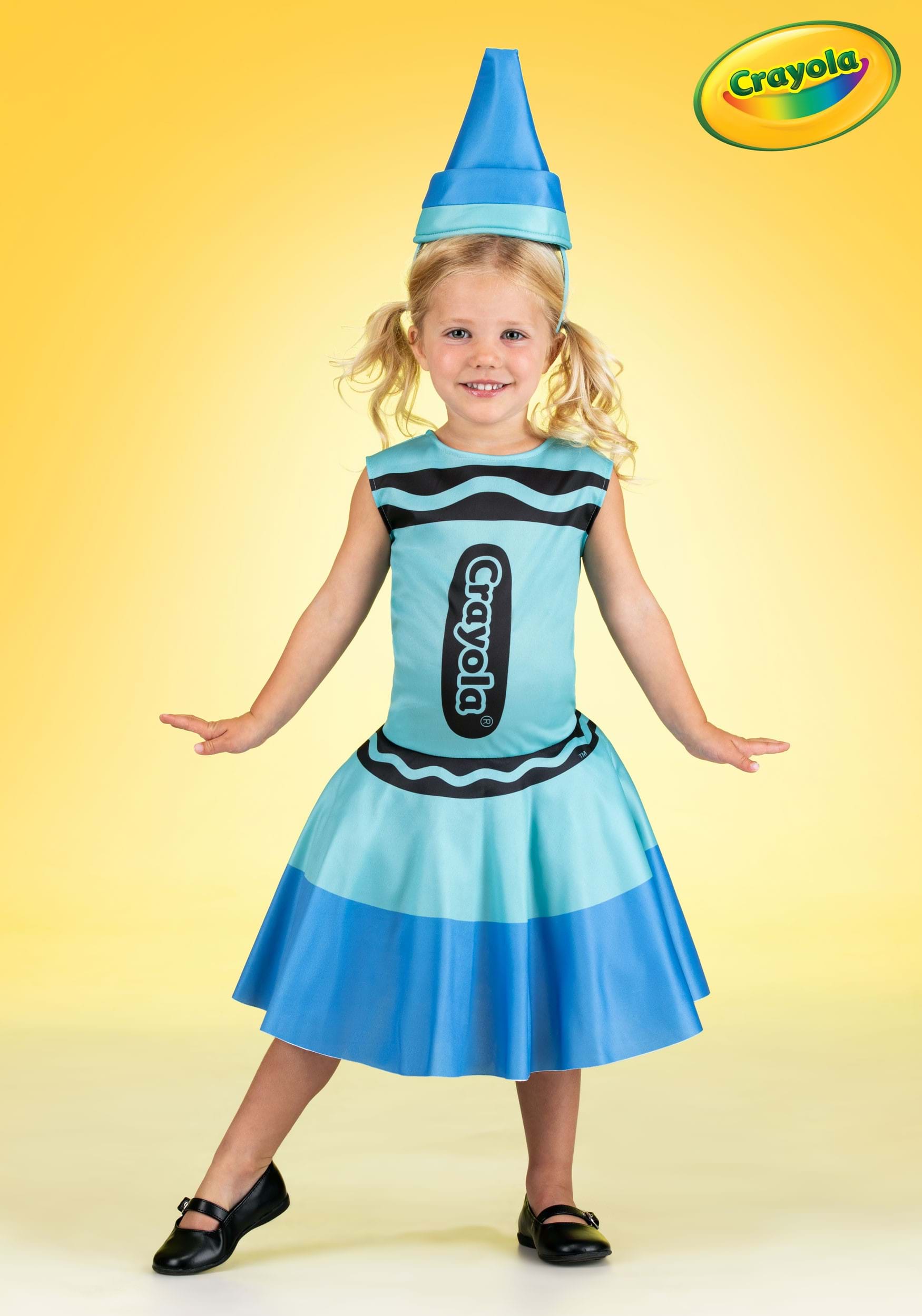 Girl's Blue Crayon Toddler Costume Dress