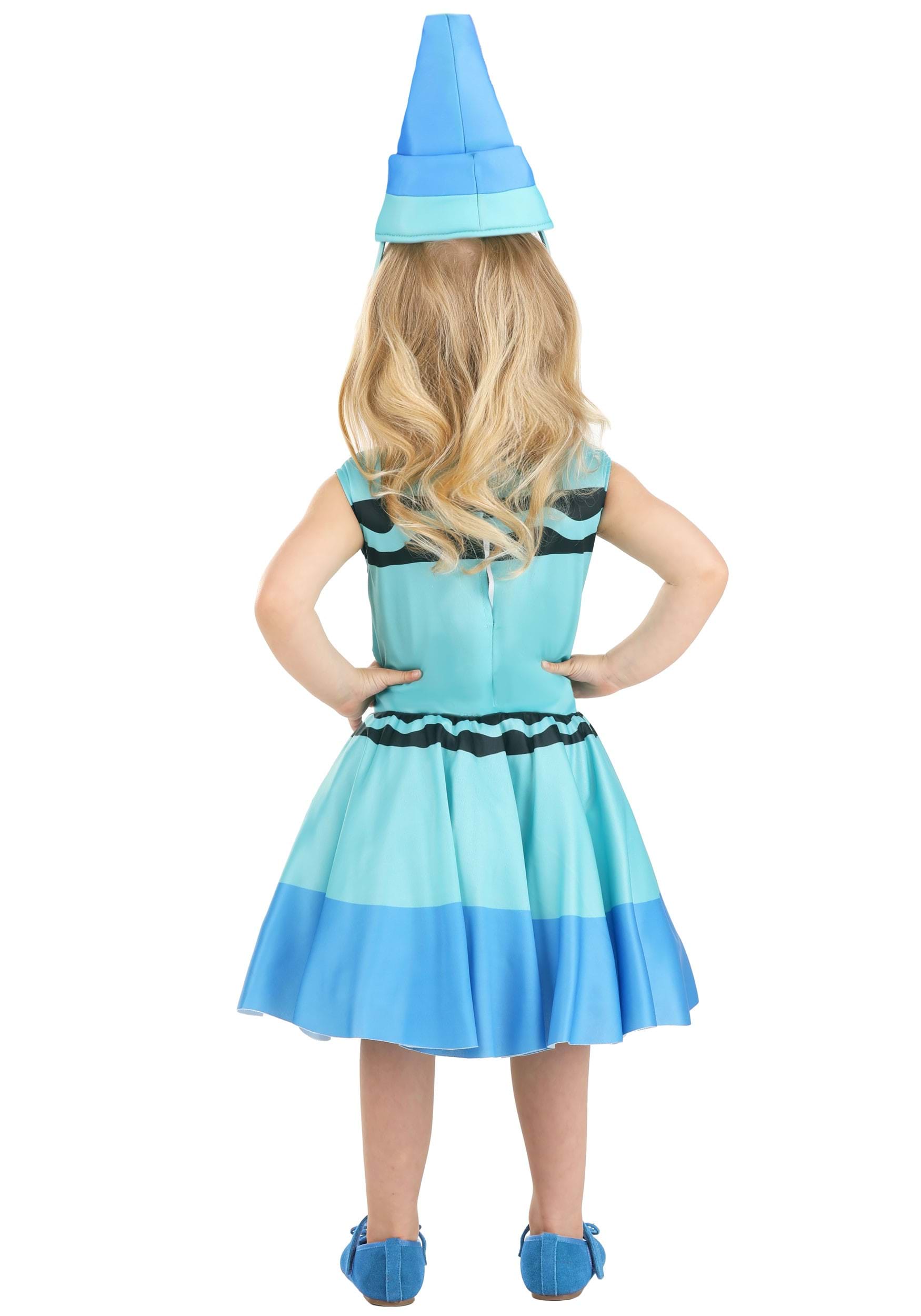 Girl's Blue Crayon Toddler Costume Dress