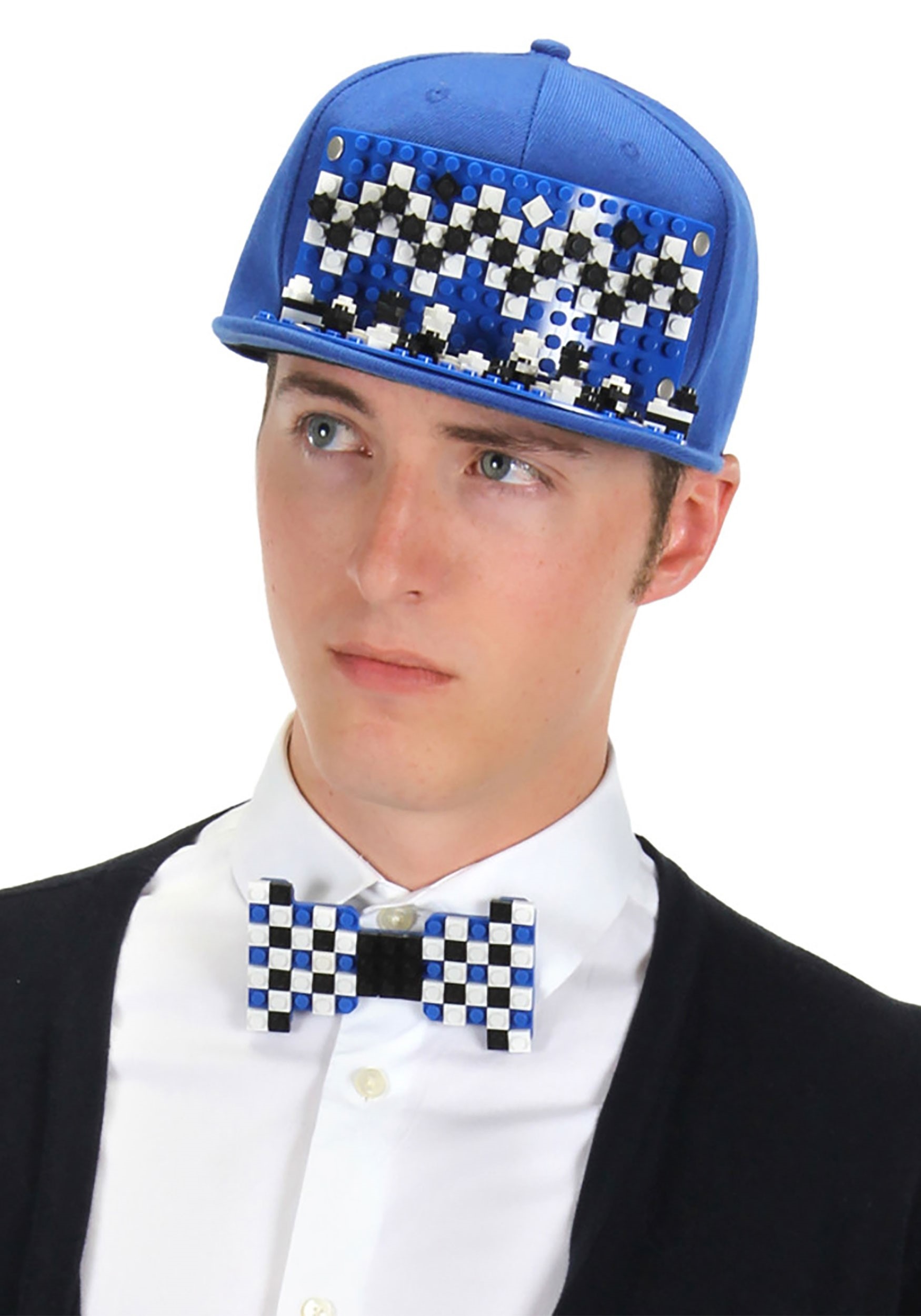 Bricky Blocks Plastic Blue Snapback Hat