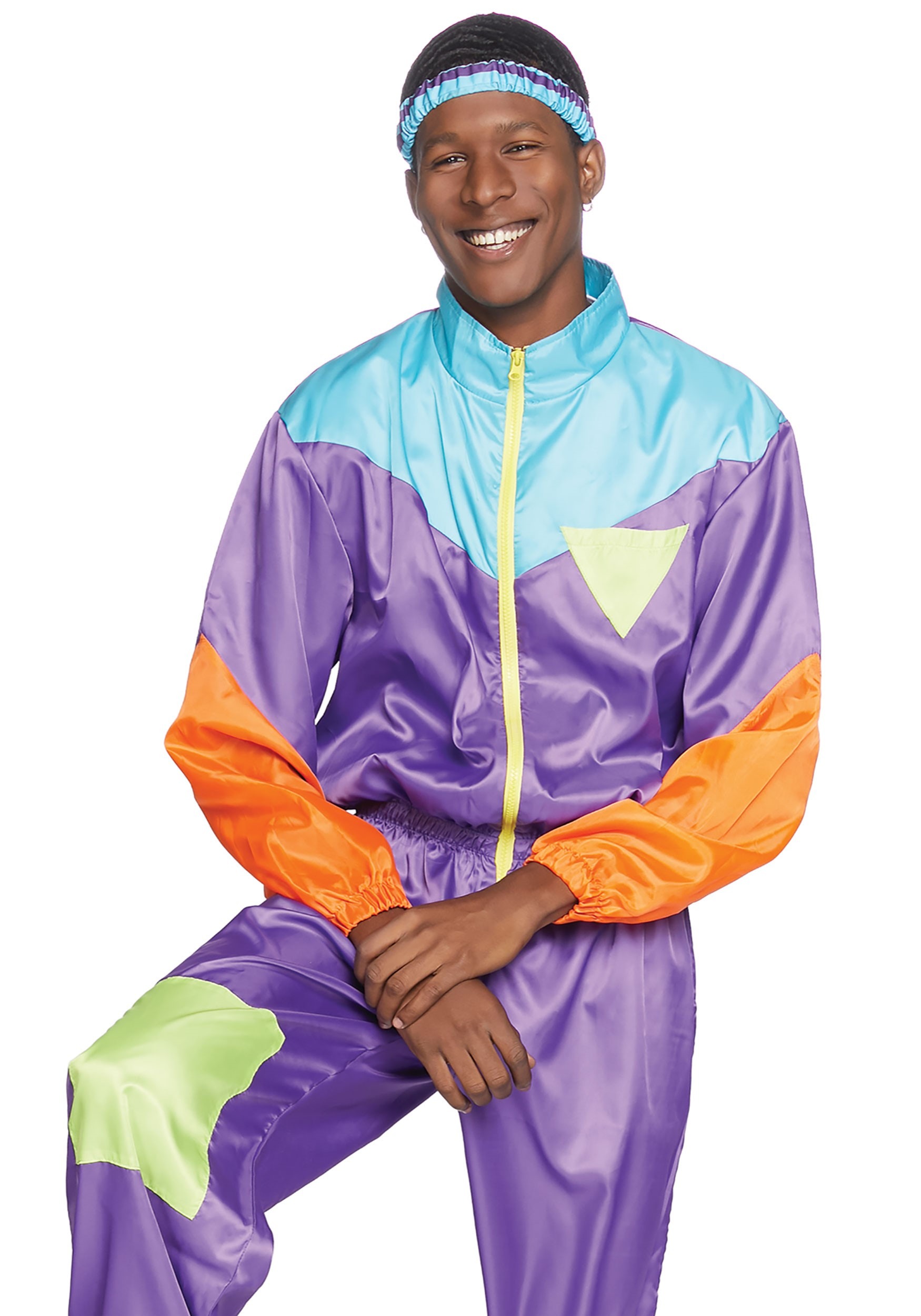 Awesome 80s Men's Track Suit Costume