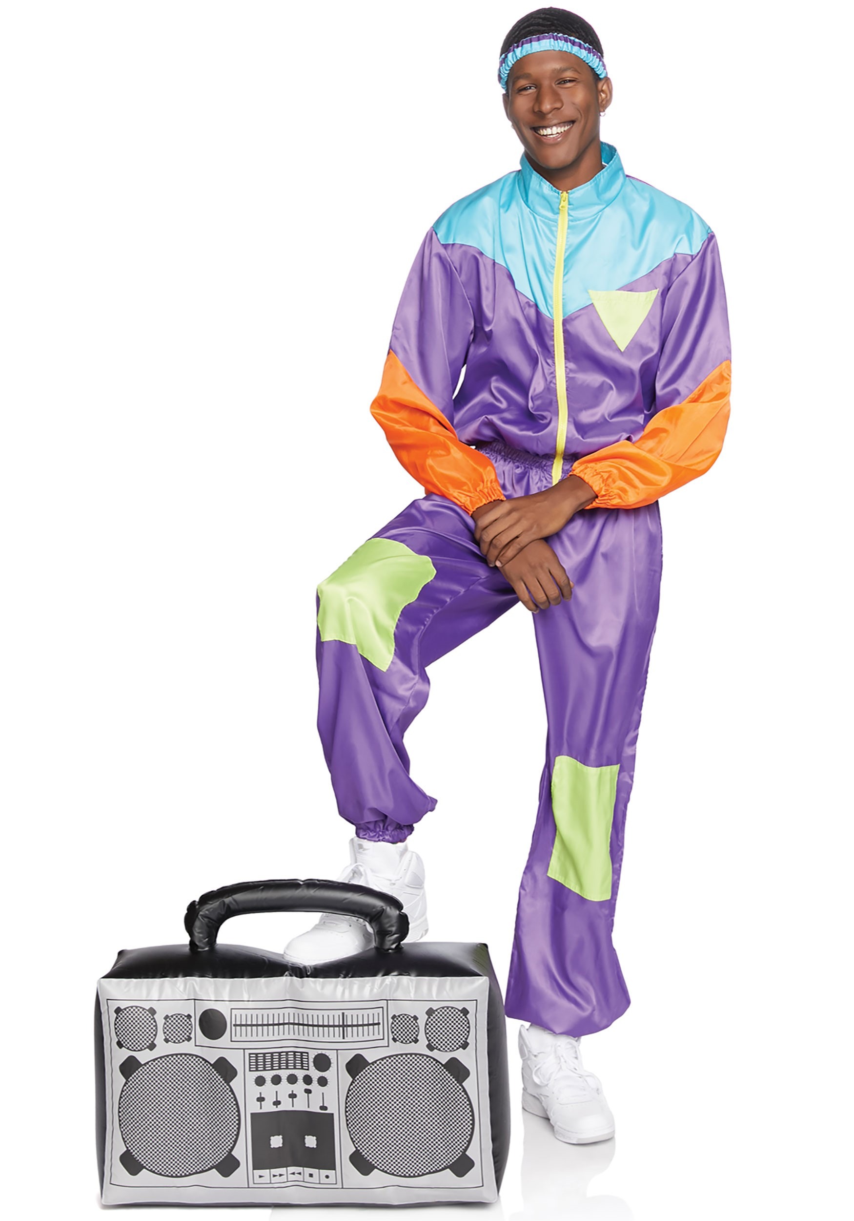 Awesome 80s Men's Track Suit Costume