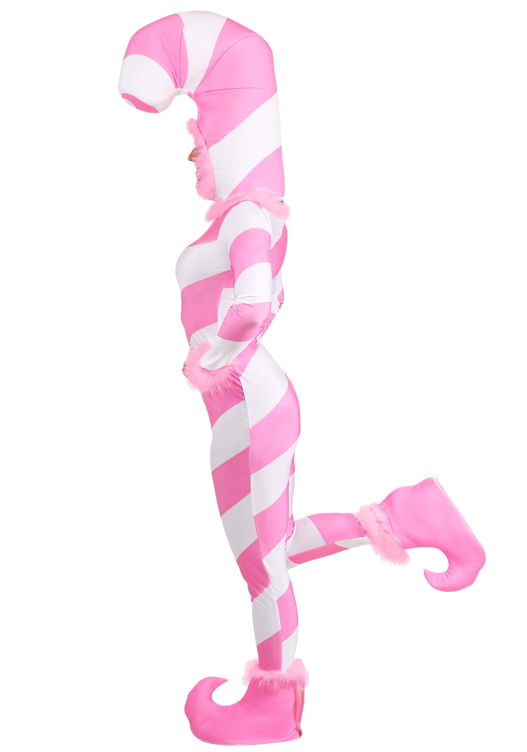 Women's Pink Candy Cane Jumpsuit