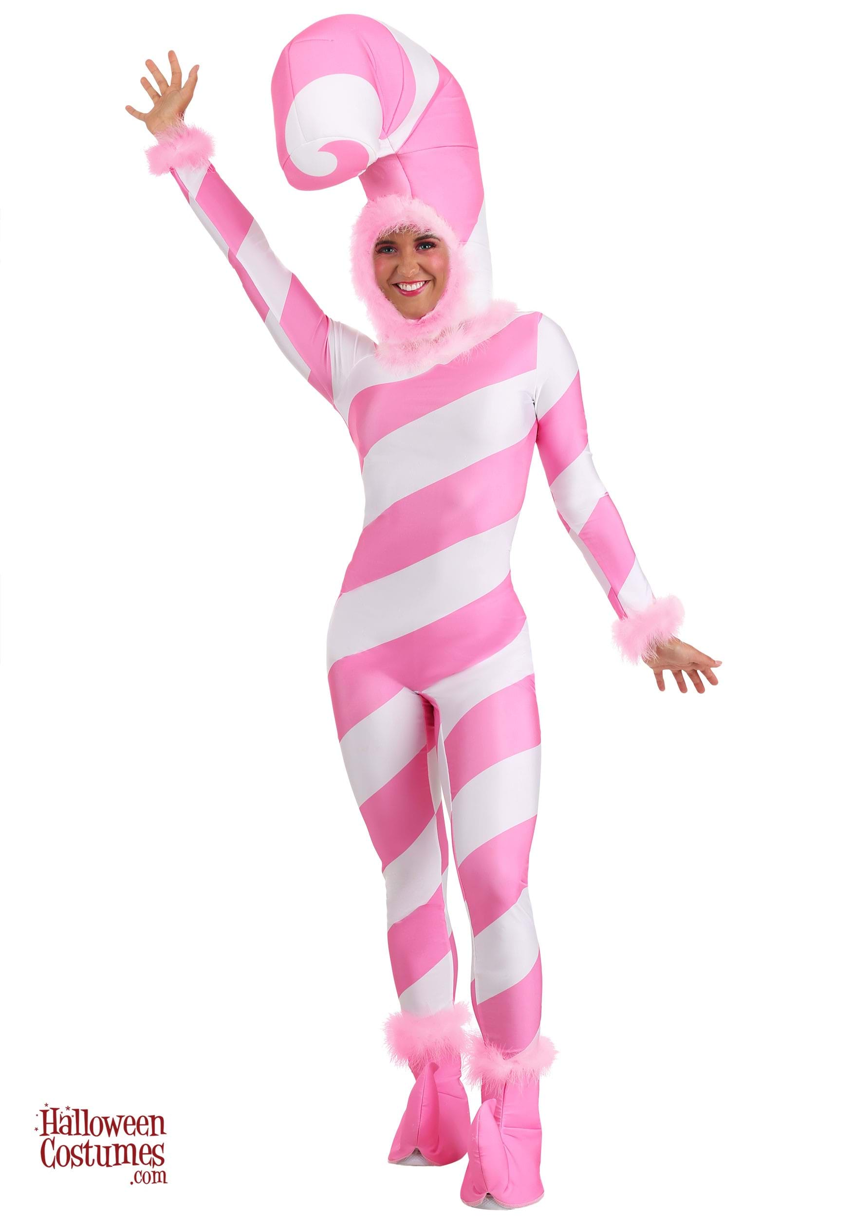 Women's Pink Candy Cane Jumpsuit