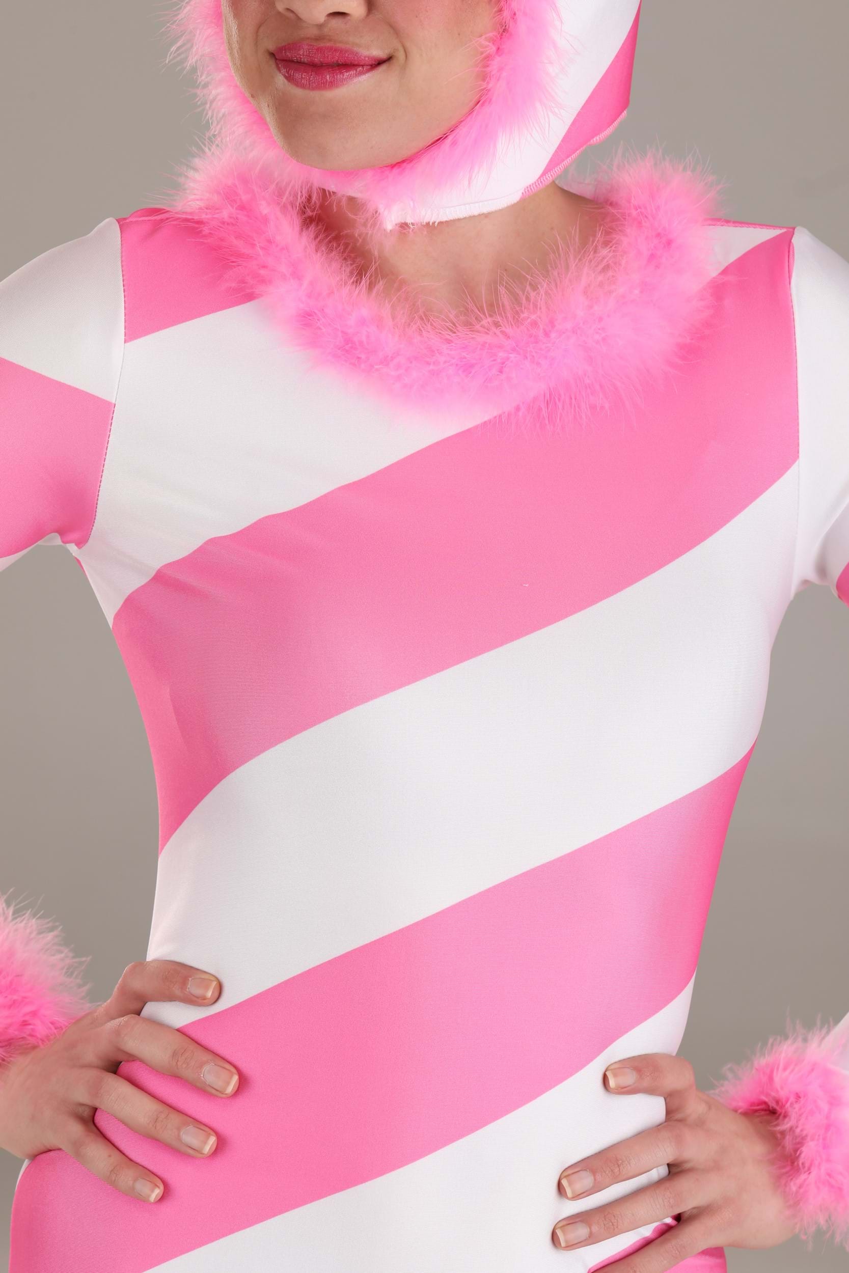 Women's Pink Candy Cane Jumpsuit