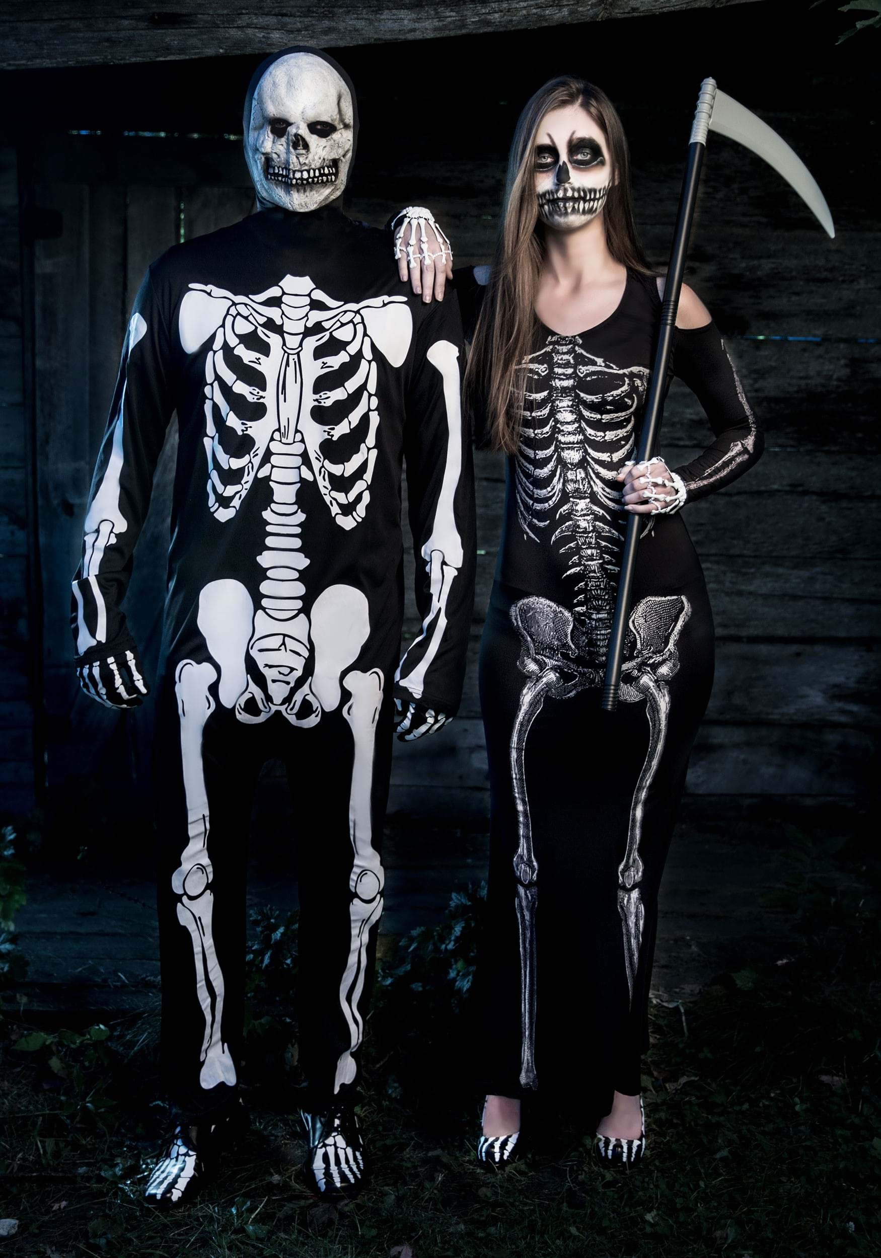 Men's Skeleton Jumpsuit Costume