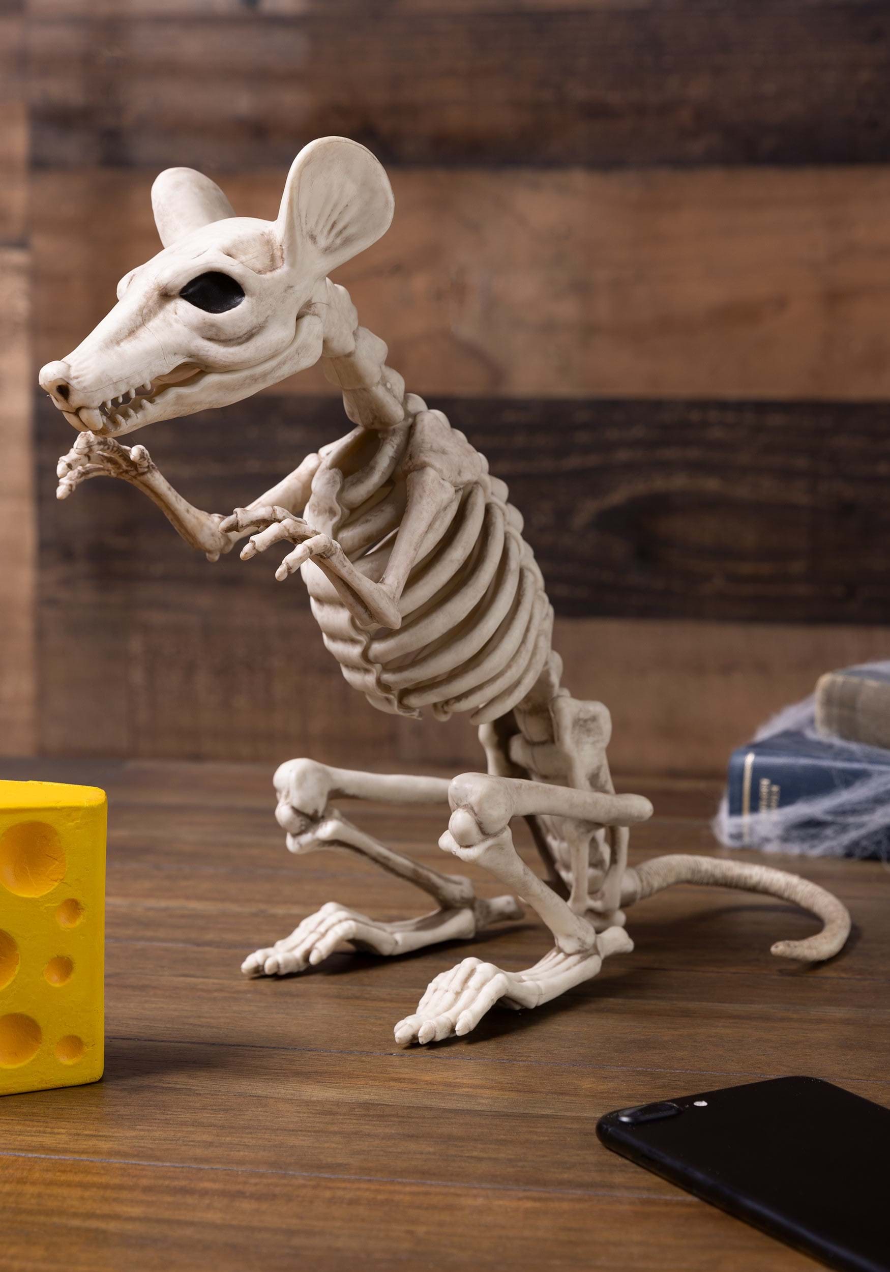 11-Inch Skeleton Rat Halloween Decoration