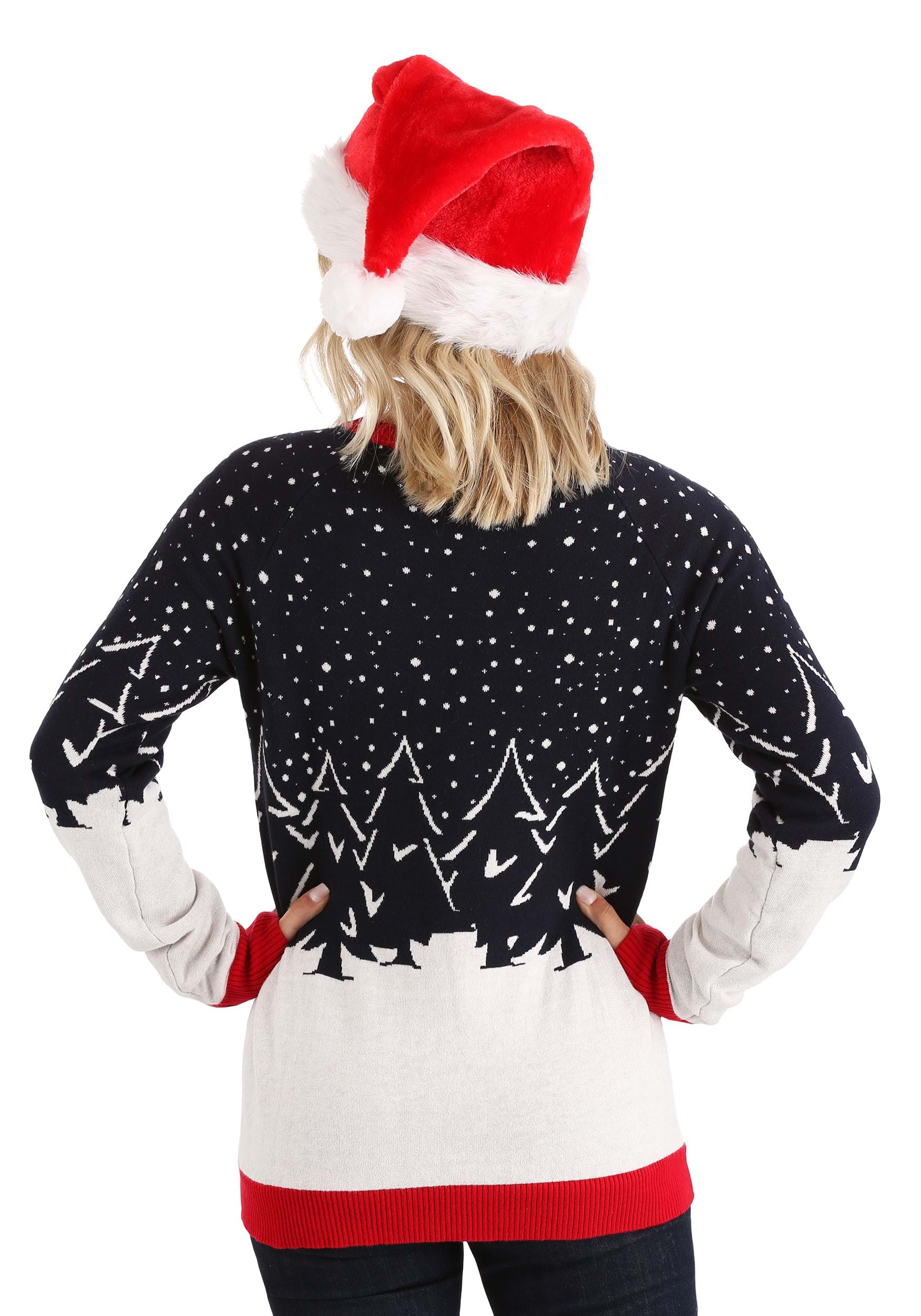 Vintage Santa & Reindeer Ugly Christmas Sweater for Adults