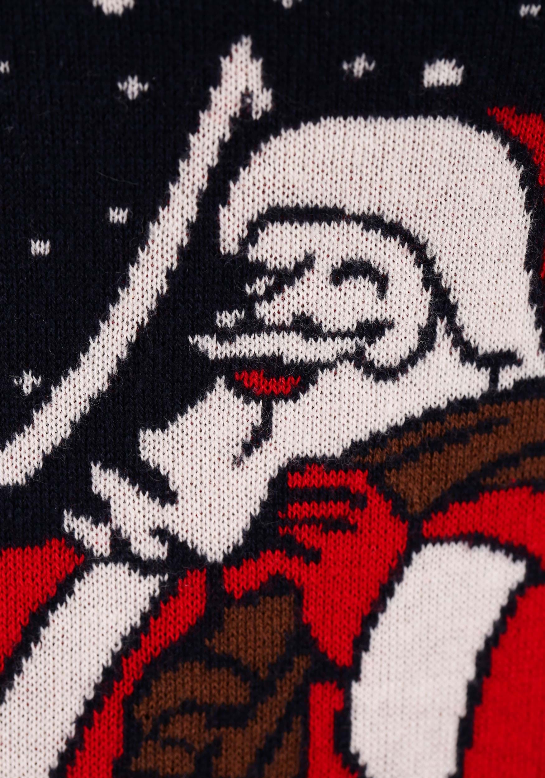 Vintage Santa & Reindeer Ugly Christmas Sweater for Adults