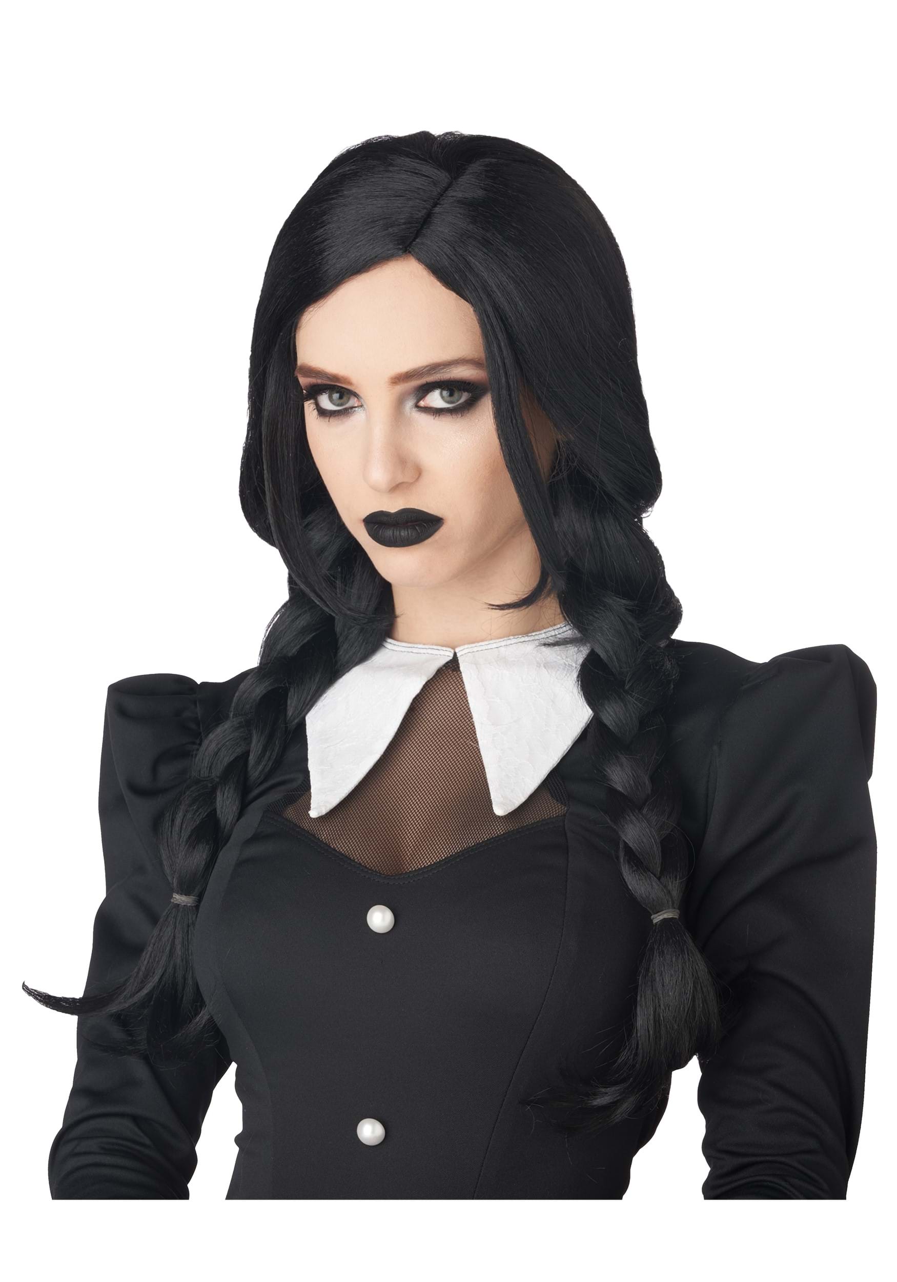 Dark Gothic Braid Black Costume Wig for Women