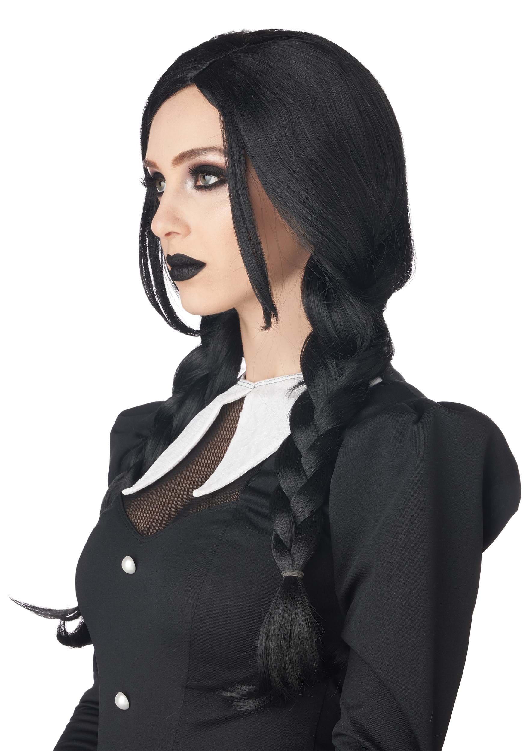 Dark Gothic Braid Black Costume Wig for Women