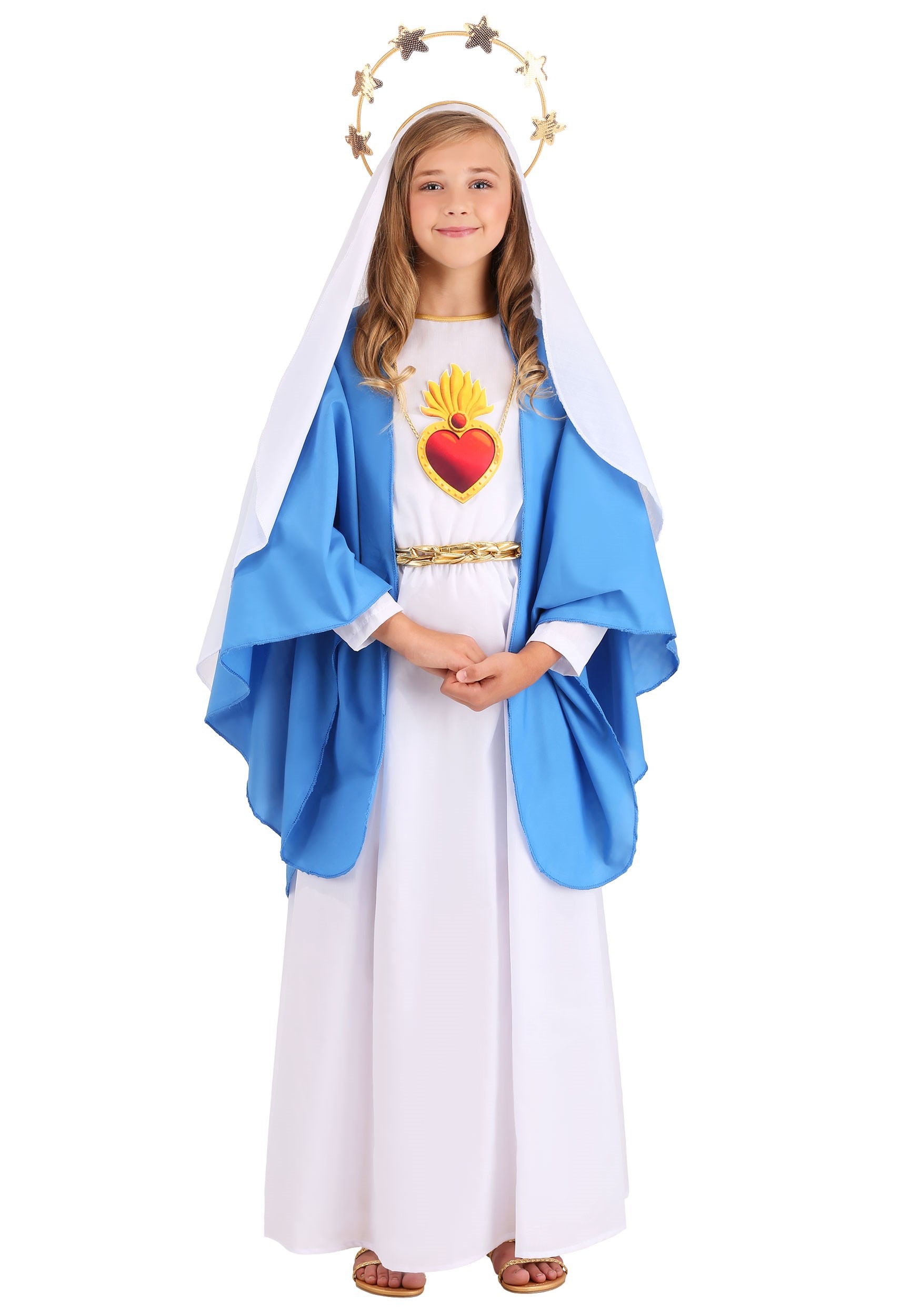 Girl's Nativity Mary Costume 1 Girl's Nativity Mary Costume