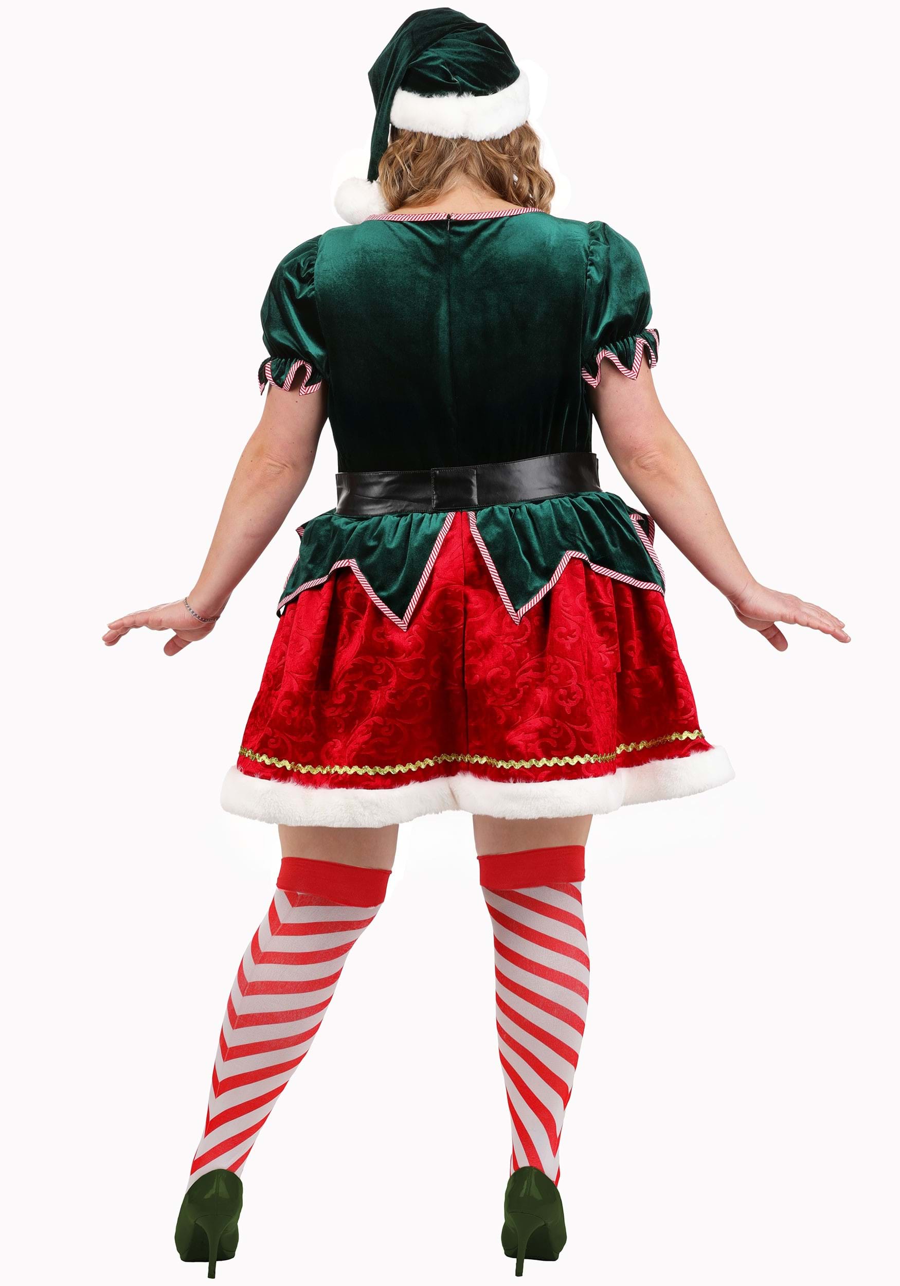 Women's Plus Size Deluxe Festive Elf Costume 7 Women's Plus Size Deluxe Festive Elf Costume