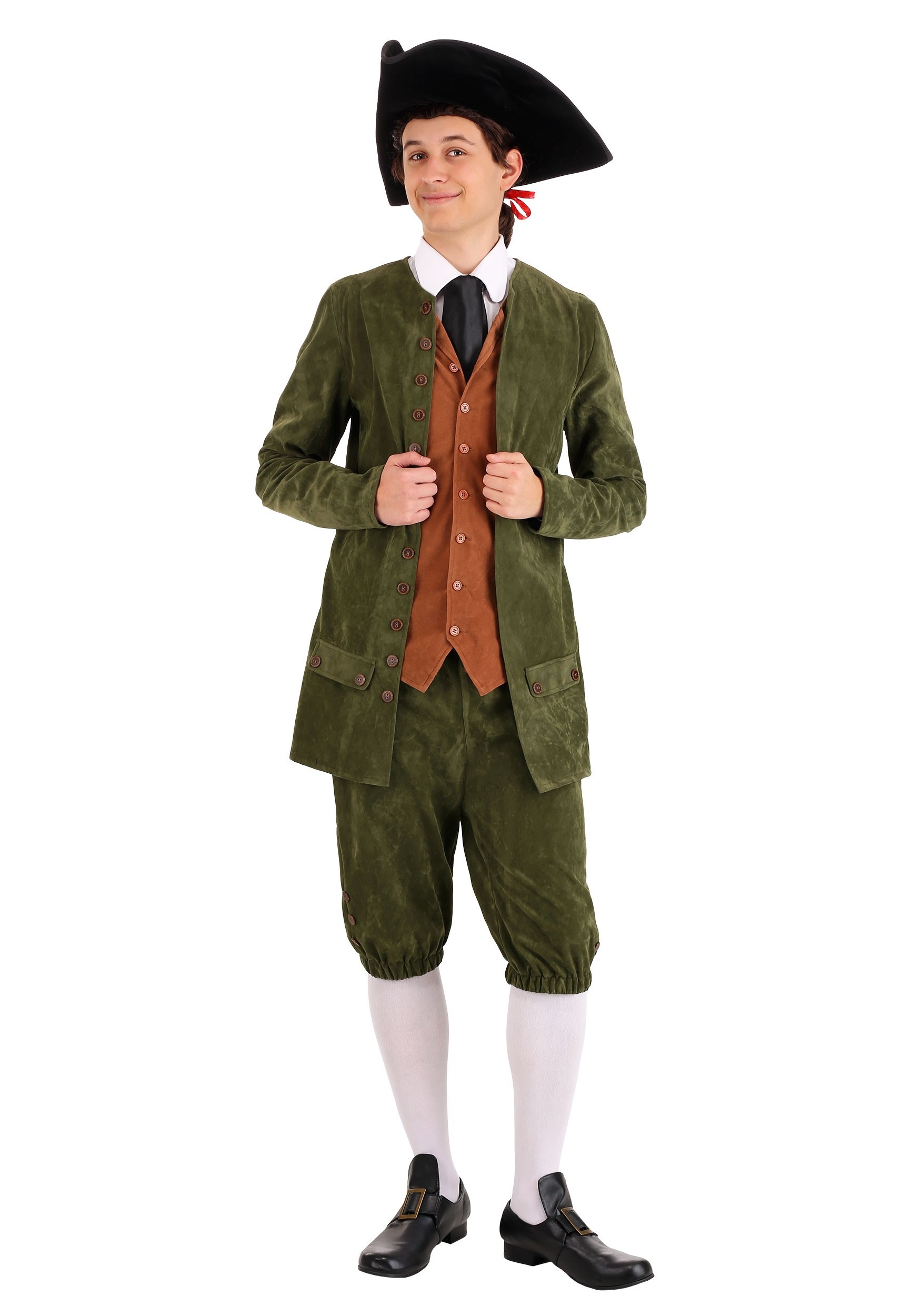 Men's Green Colonial Costume