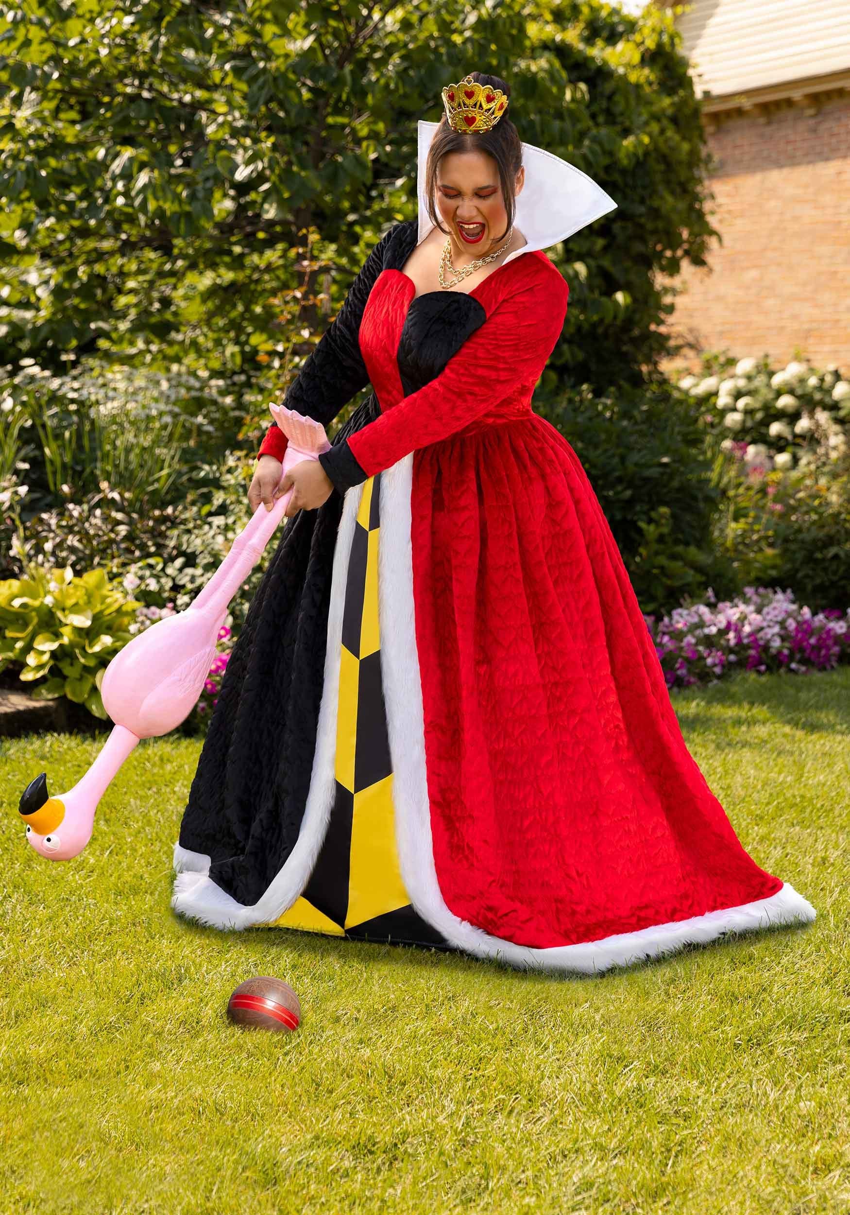 Plus Size Authentic Disney Queen of Hearts Costume Dress for Women