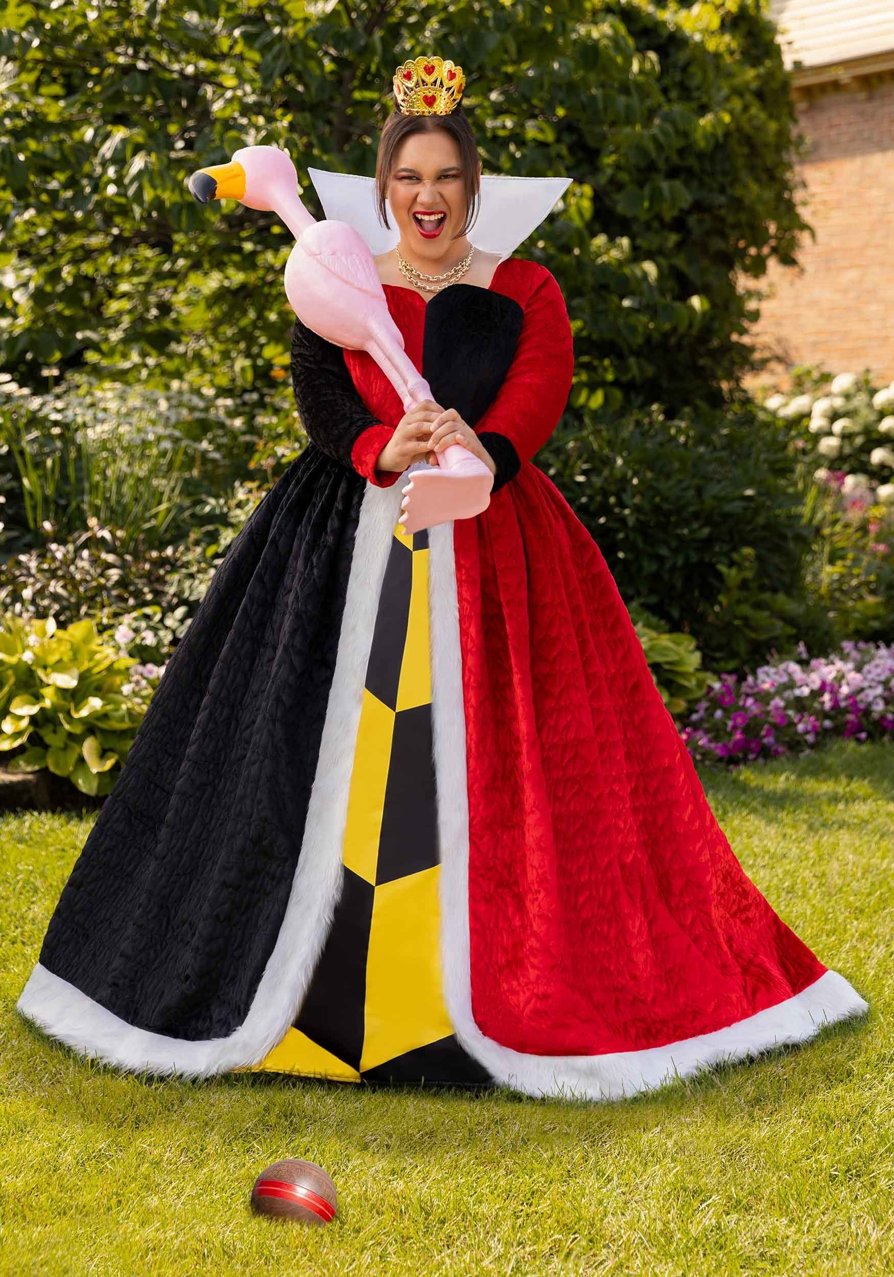 Plus Size Authentic Disney Queen of Hearts Costume Dress for Women