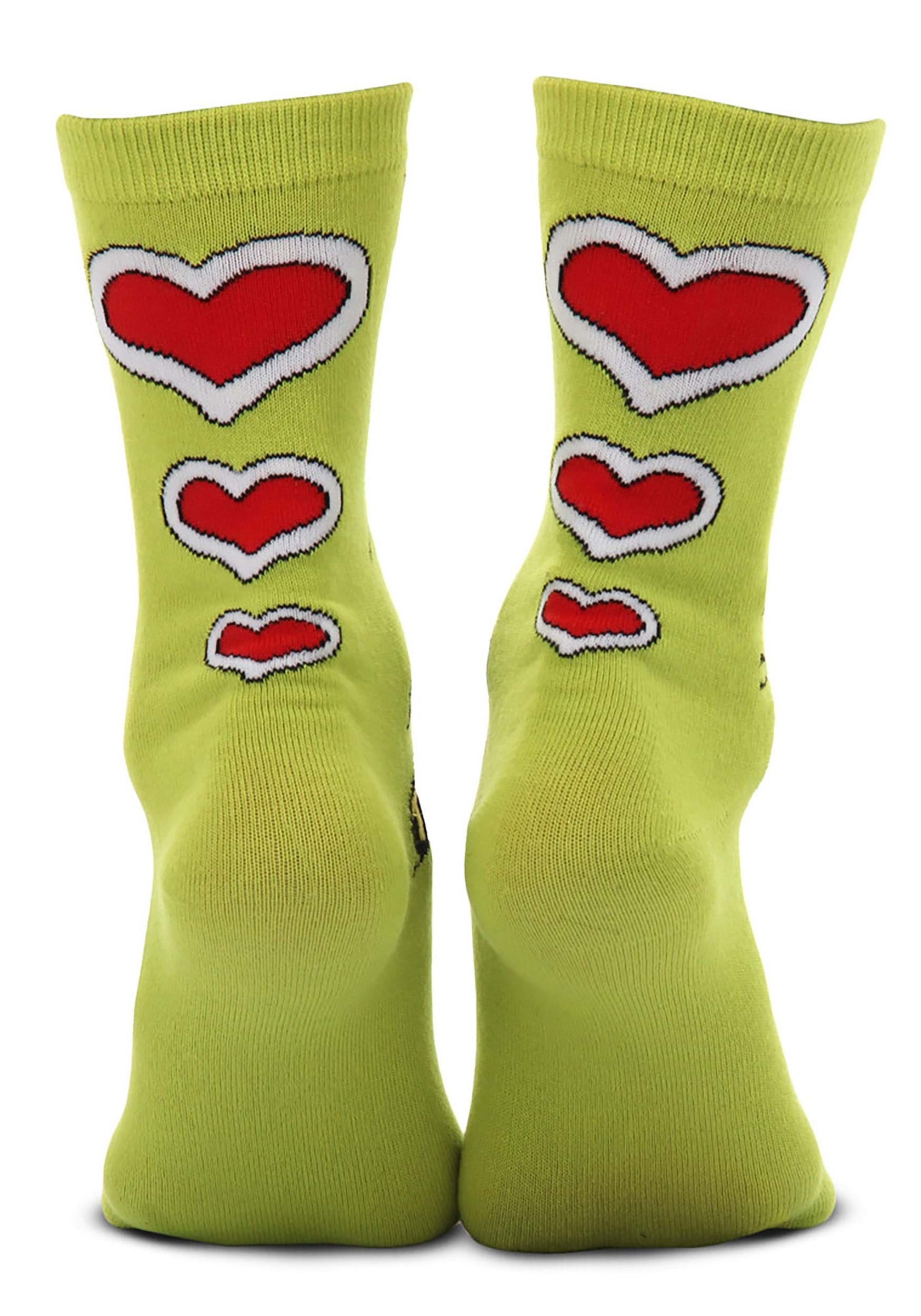 Dr. Seuss The Grinch Costume Crew Socks 2 Dr. Seuss The Grinch Costume Crew Socks