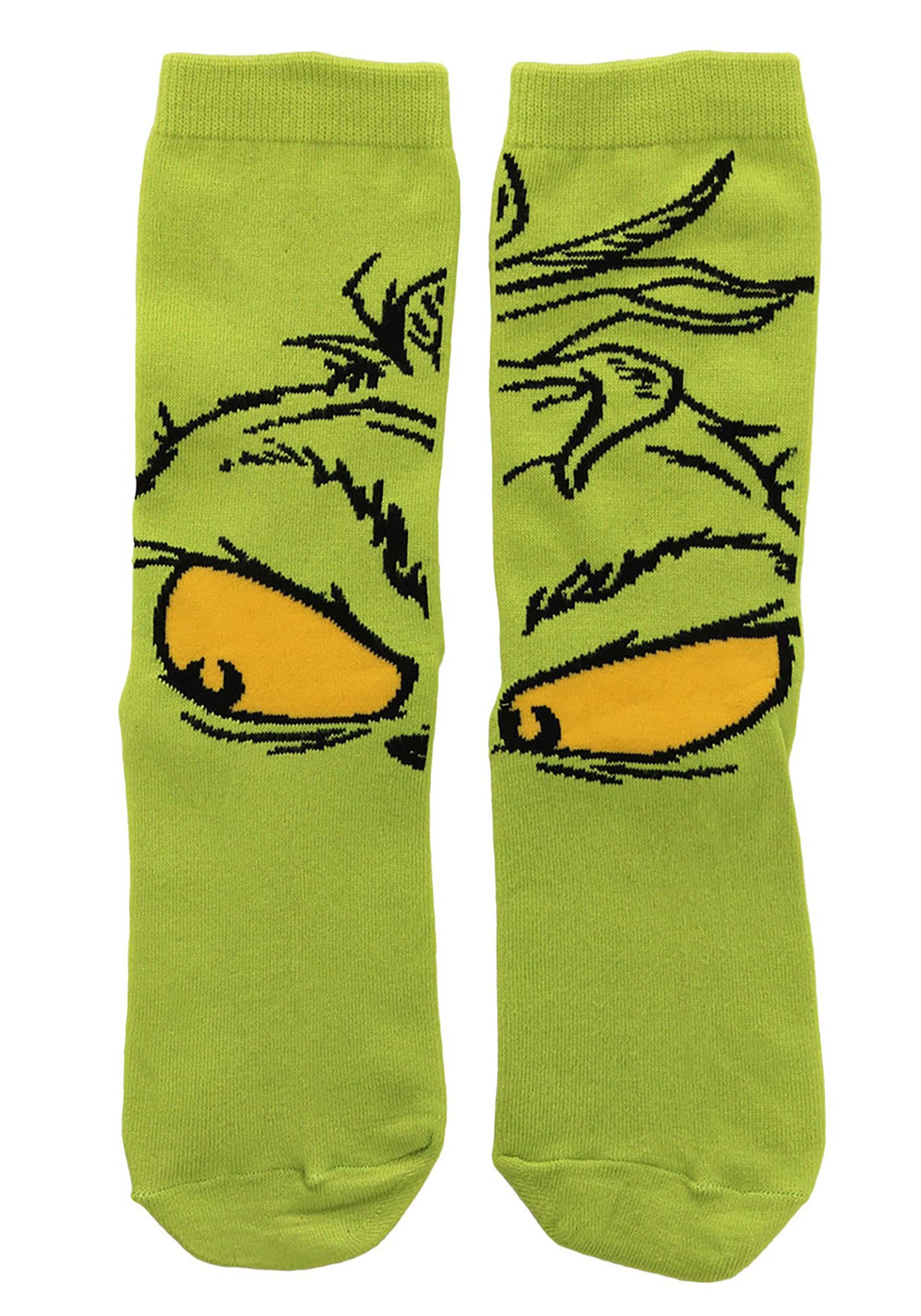 Dr. Seuss The Grinch Costume Crew Socks 3 Dr. Seuss The Grinch Costume Crew Socks