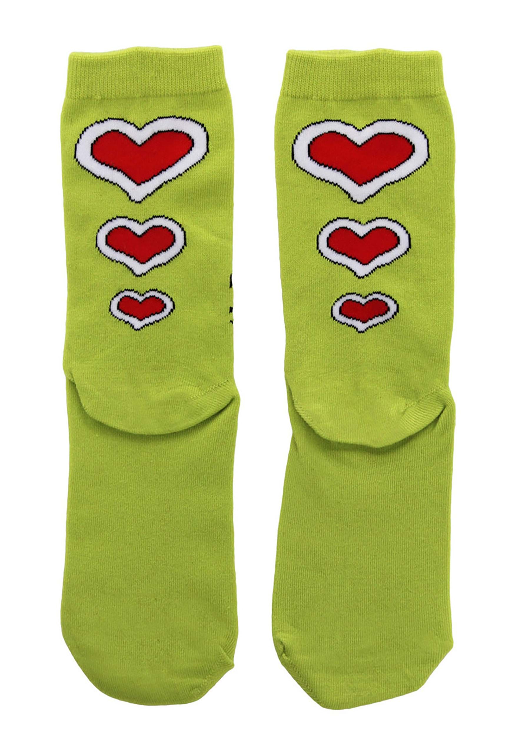 Dr. Seuss The Grinch Costume Crew Socks 4 Dr. Seuss The Grinch Costume Crew Socks