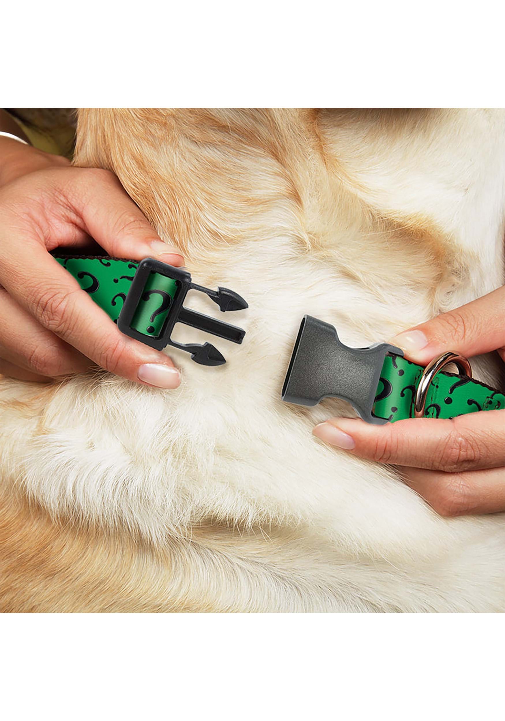 The Riddler Question Marks Plastic Clip Pet Collar