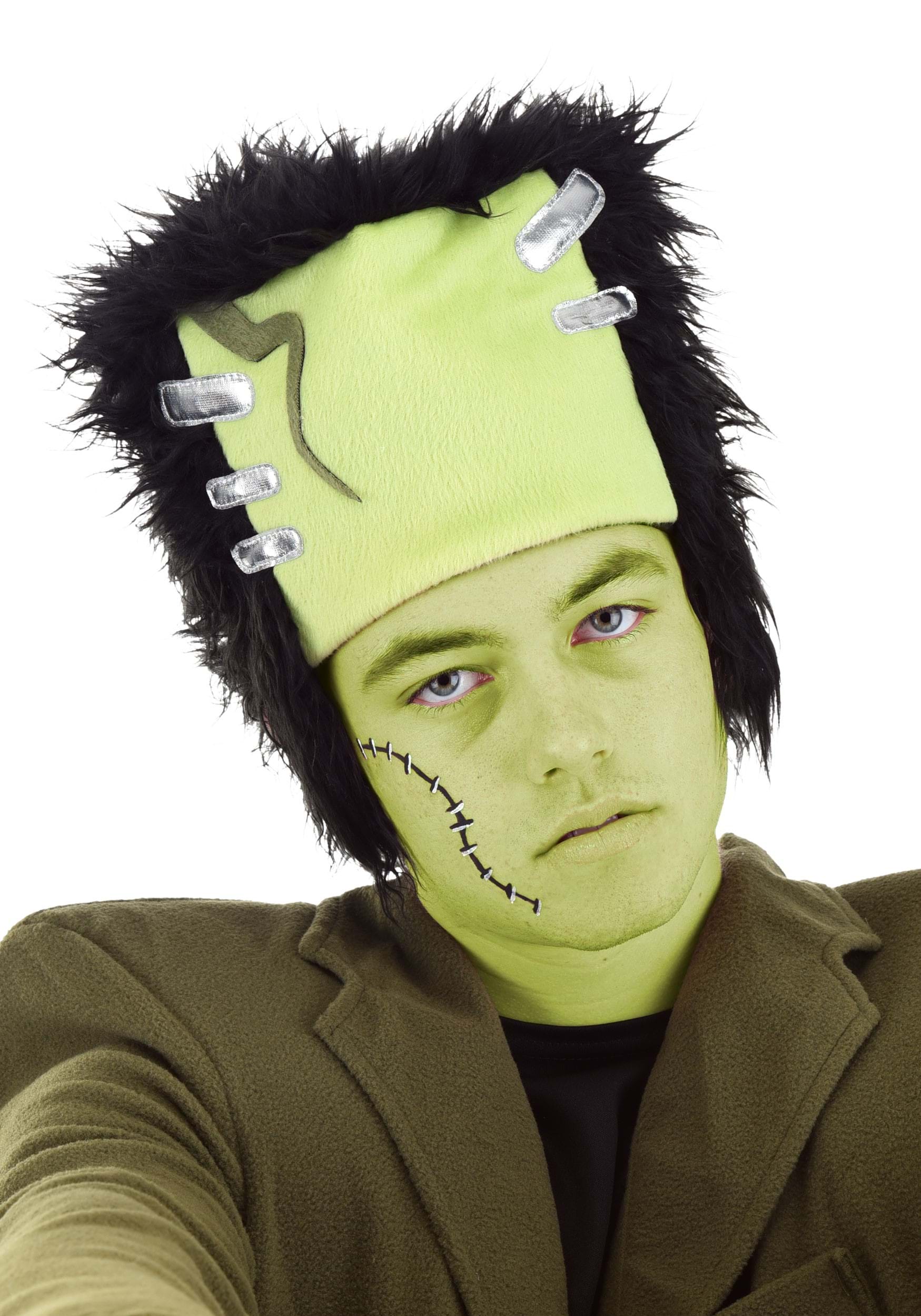 Plush Frankenstein Costume Hat for Adults