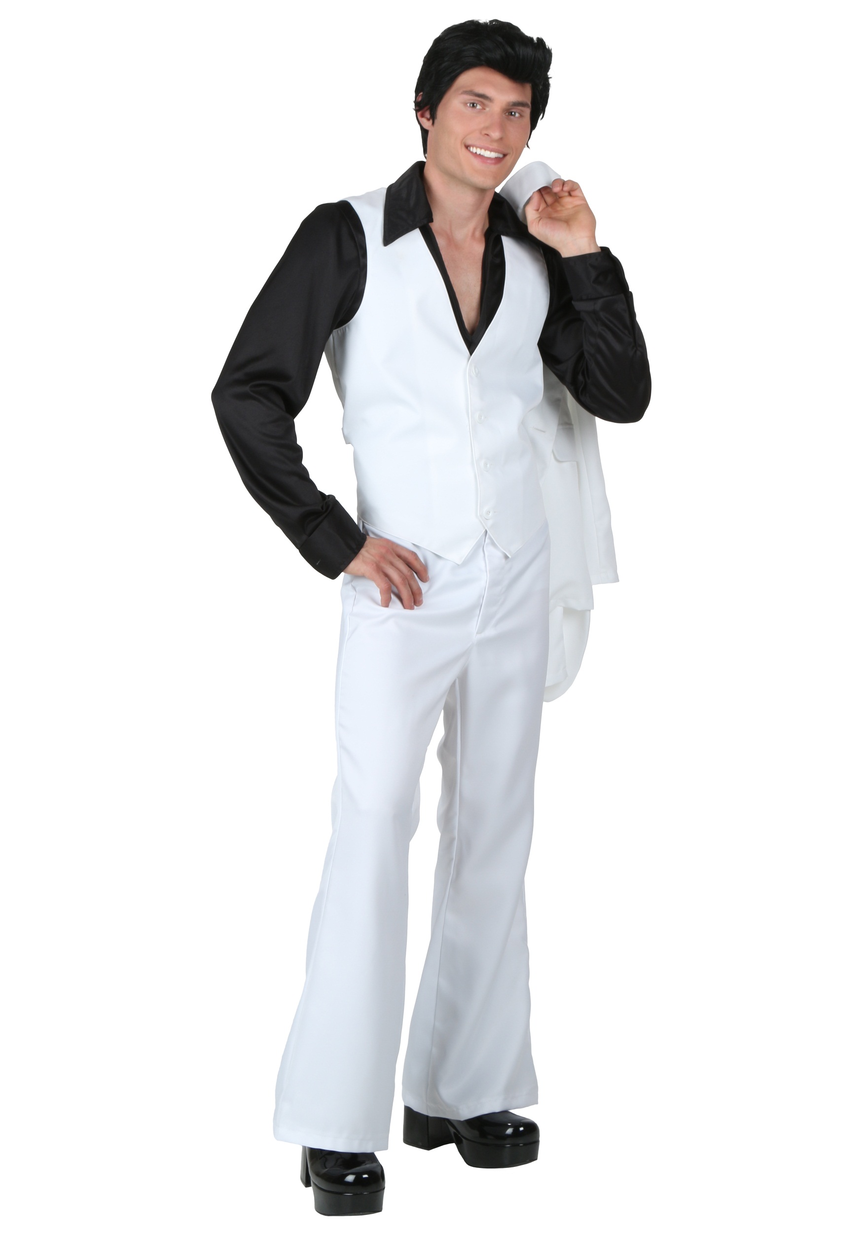 Plus Size Deluxe Saturday Night Fever Costume for Men