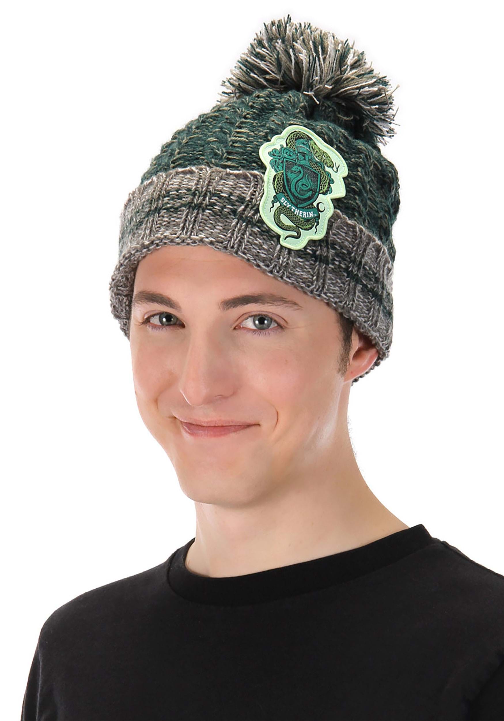 Harry Potter Slytherin Heathered Pom Beanie 2 Harry Potter Slytherin Heathered Pom Beanie