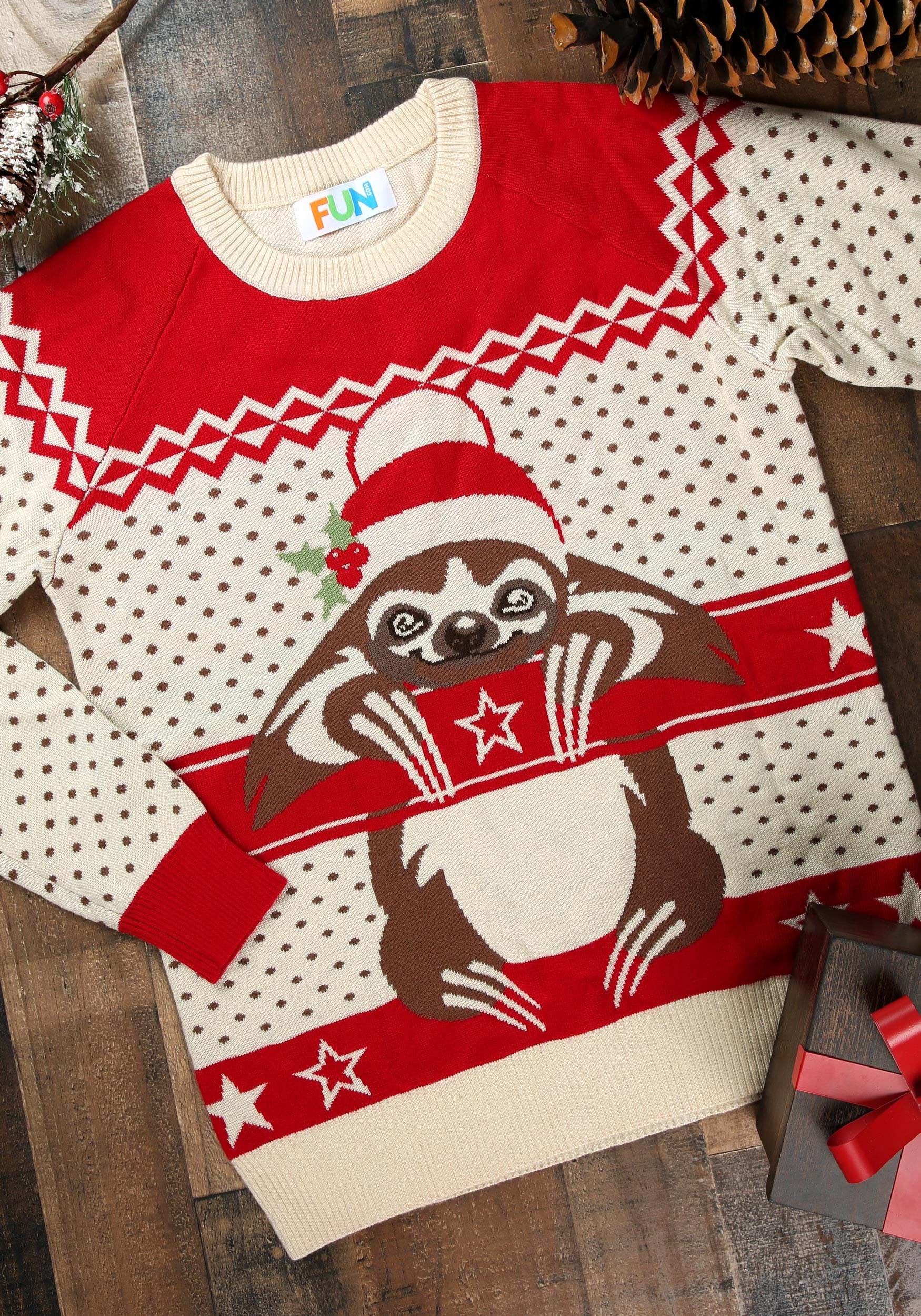 Adult Ugly Sloth Christmas Sweater