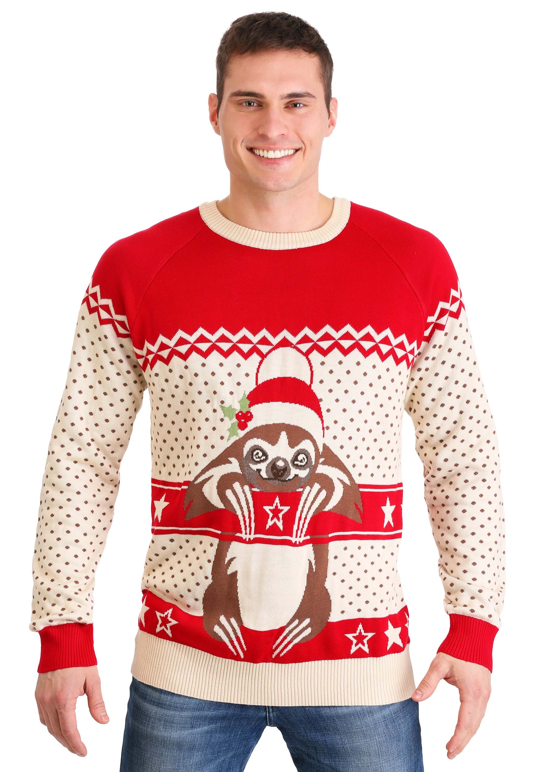 Adult Ugly Sloth Christmas Sweater