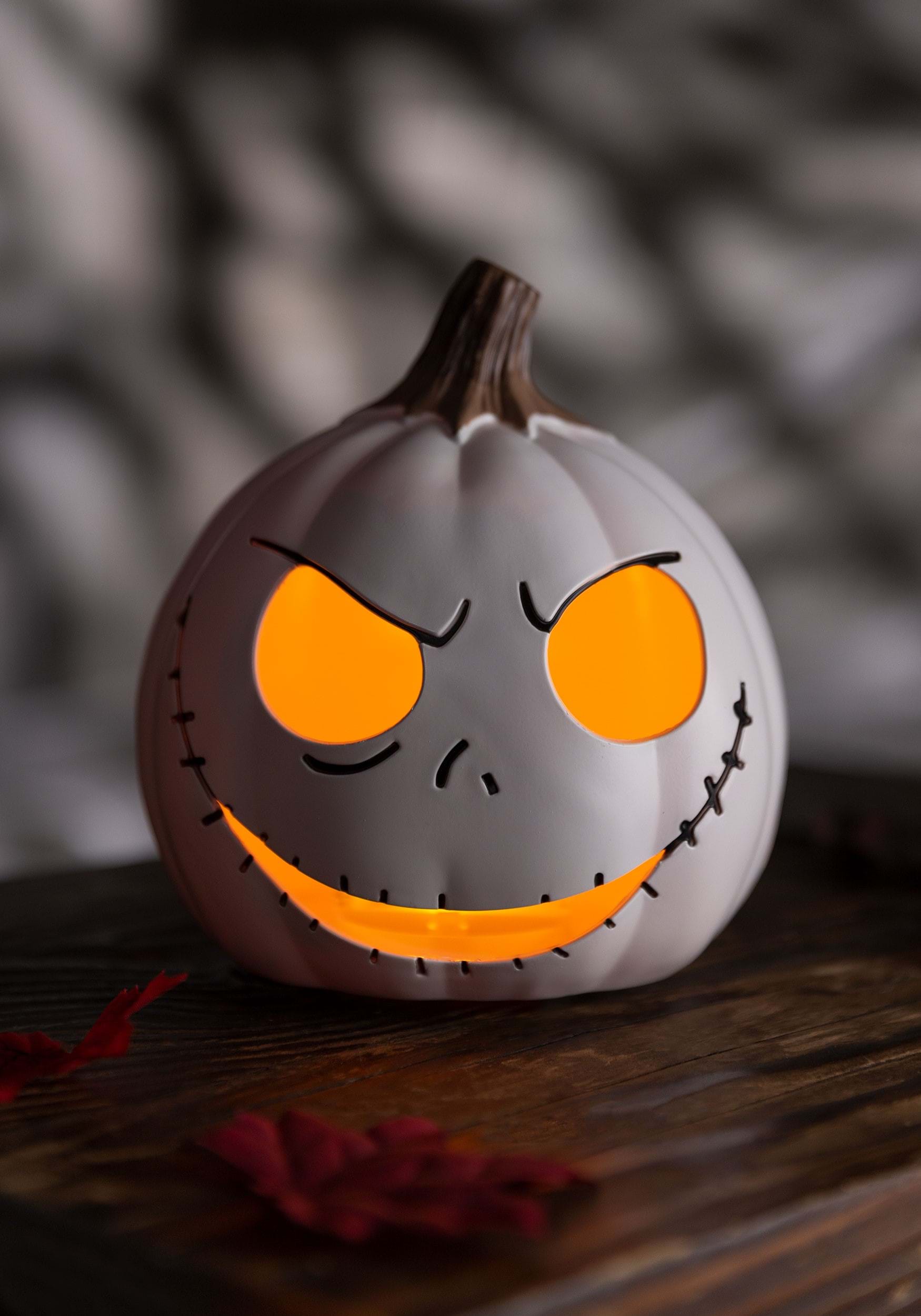 6-Inch Jack Skellington Pumpkin Light Up Decoration